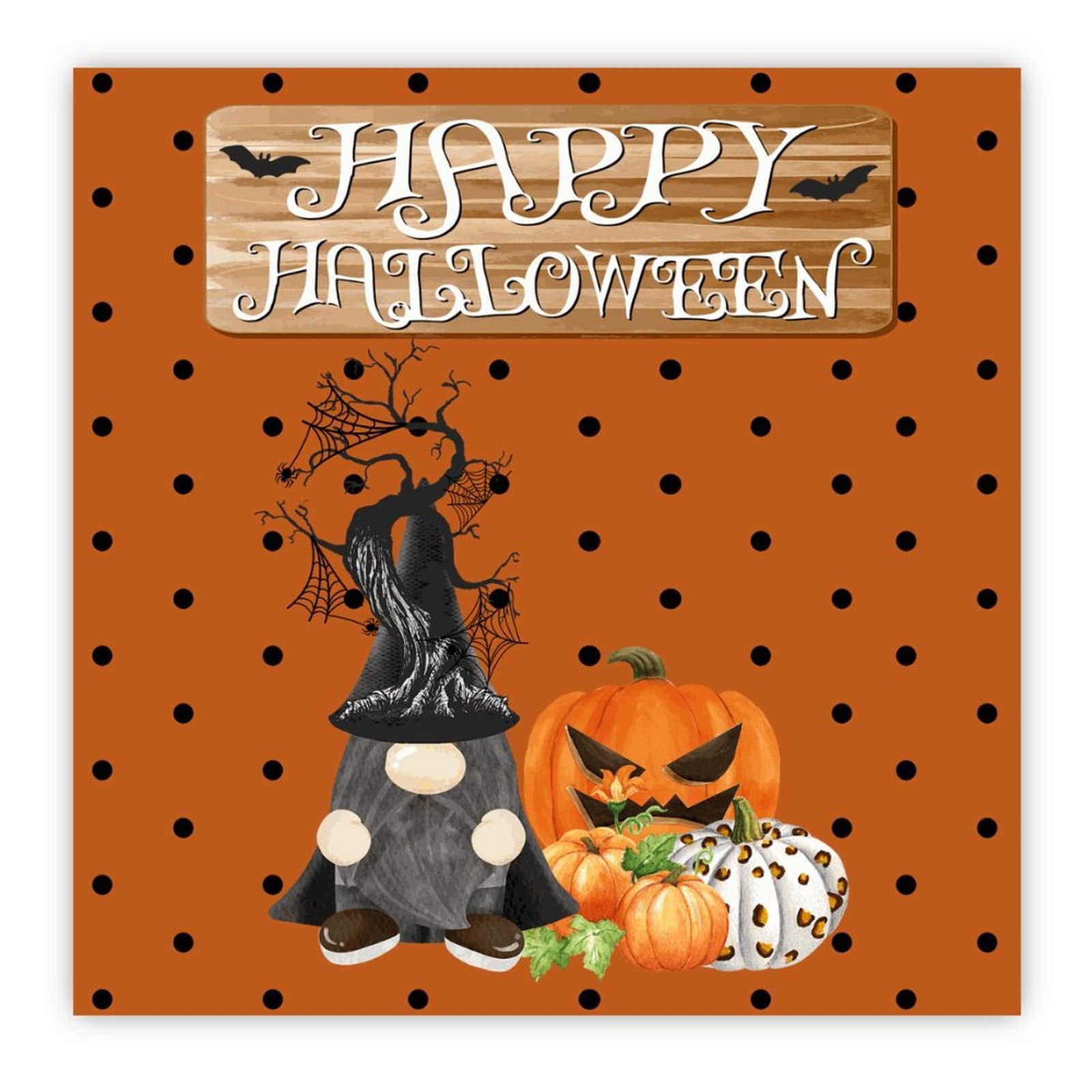Panneau en bois Happy Halloween de qualité supérieure, design vintage raffiné