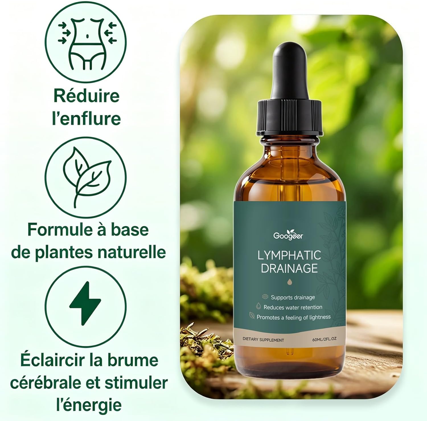 Lynae Drainant Lymphatique Goutte,Drainage Lymphatique Corps Complet Lynae