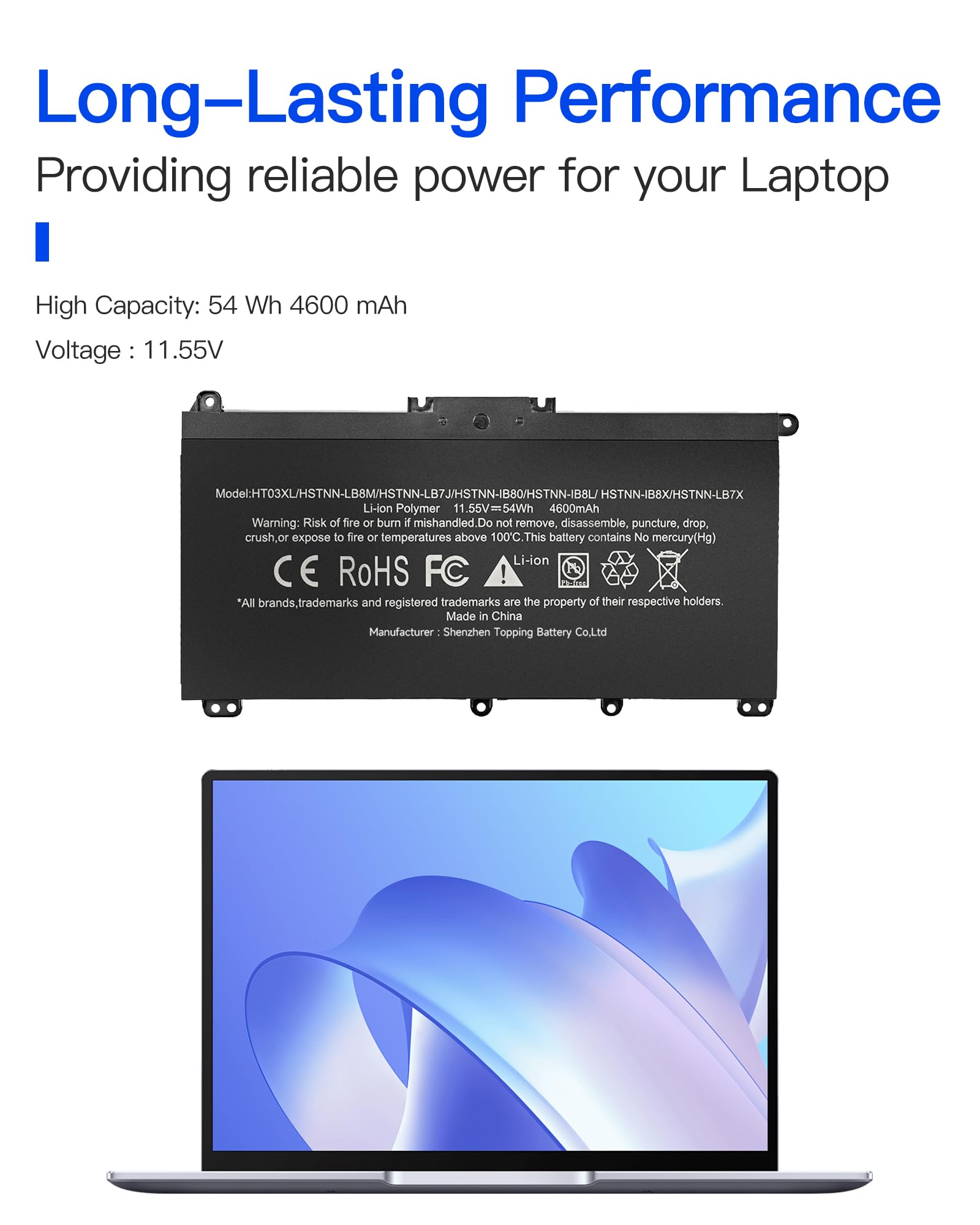 HT03XL Bateria do laptopa HP Pavilion 14-CE 14-CF 14-DF 15-CS
