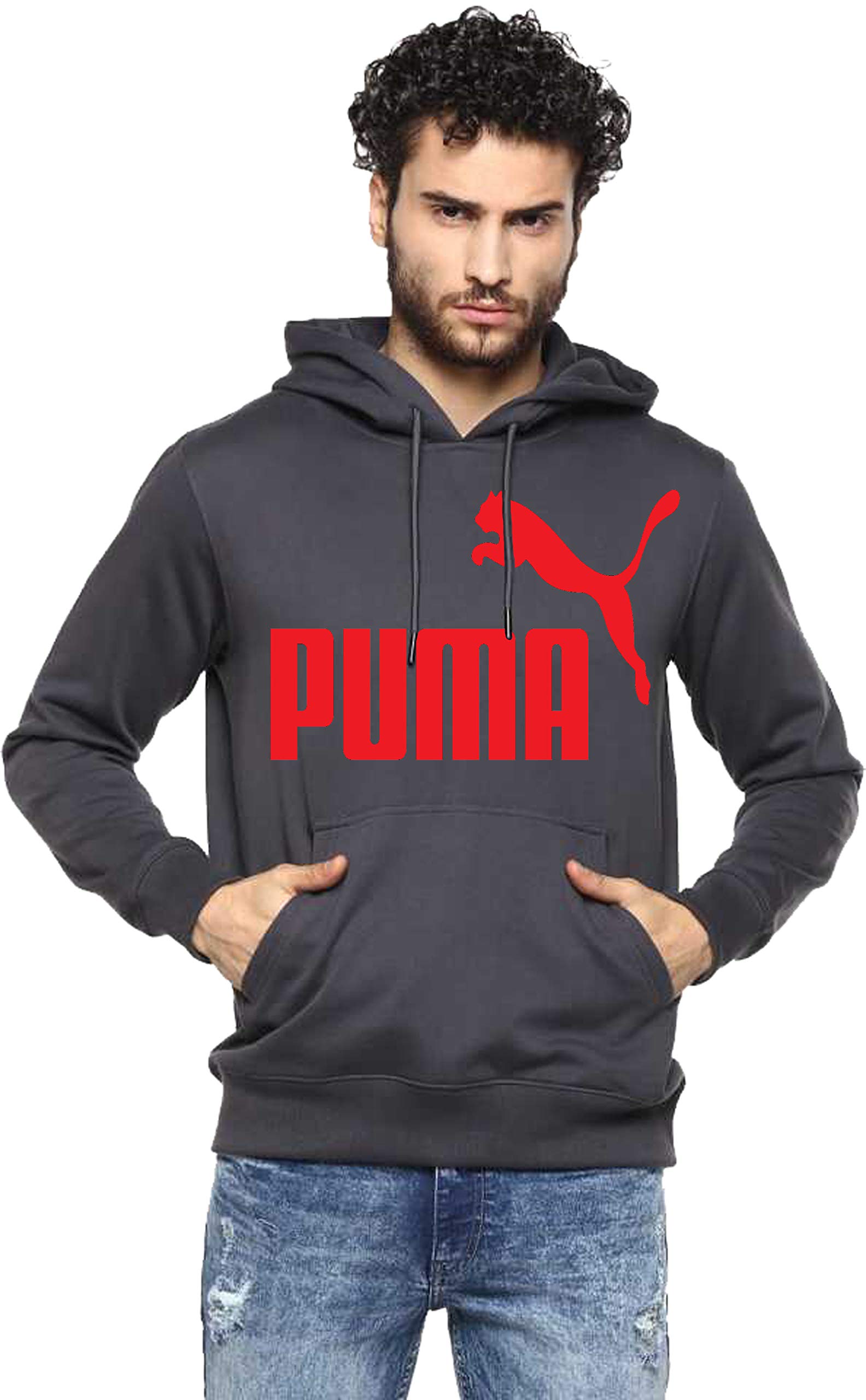 Hoodie Sweatshirt Regular fit Premium Cotton Pullover Bollywood Collection (L, Black)