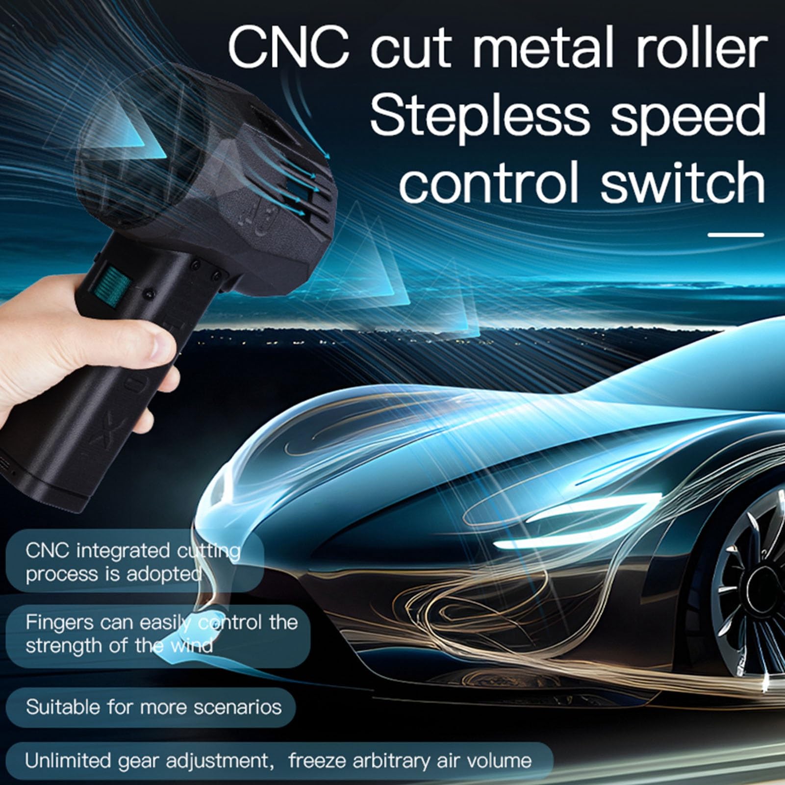 Turbo Wentylator Wentylatora 350 Km/h 1500 G Ciągu 64 Mm Bezszczotek Silnikowy prędkość Elektryczna z SOS Ambient Light