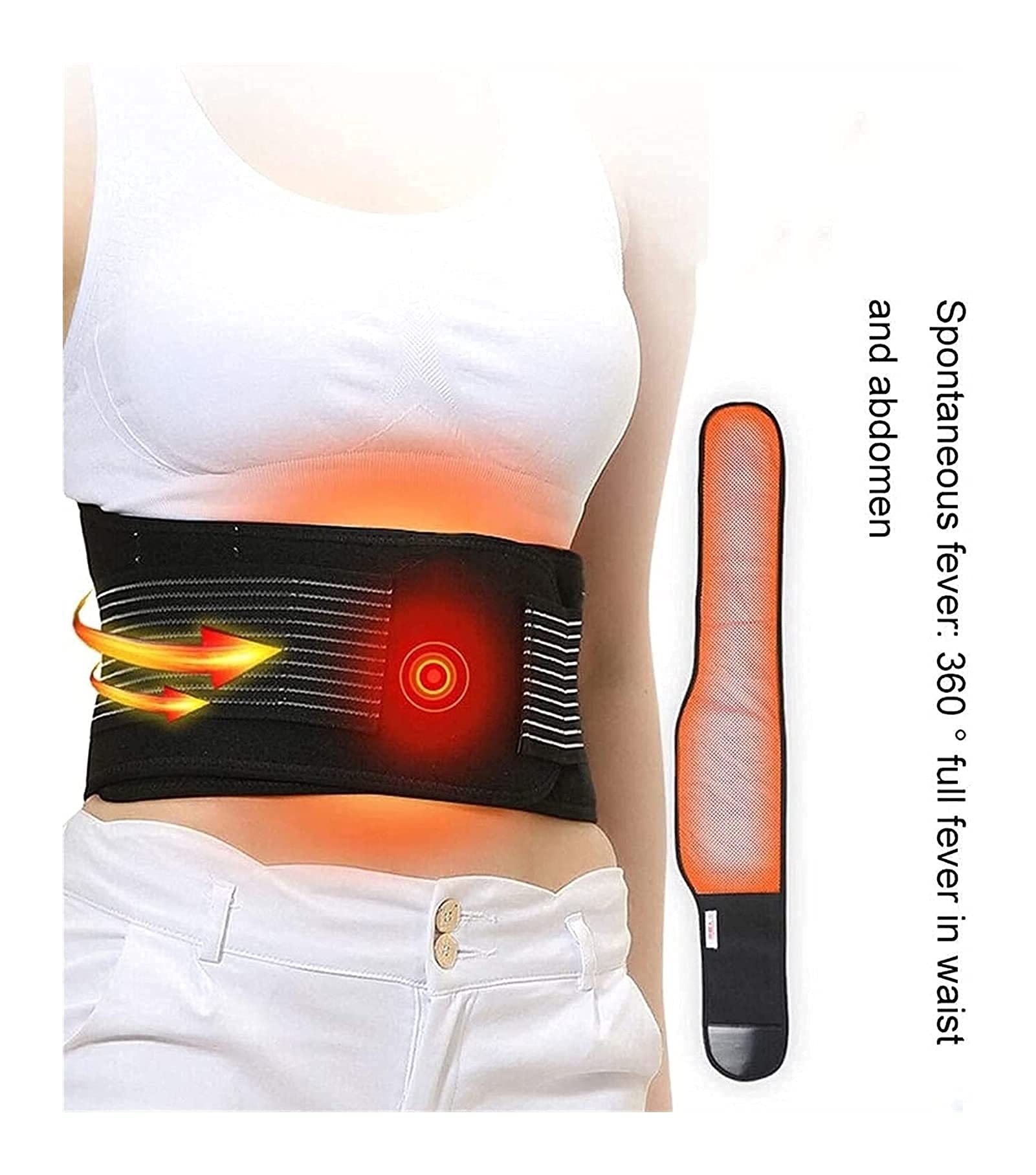 Fuerte Soporte Lumbar para Espalda Baja, Alivio del Dolor, espasmos de Espalda, ciática, Hombres y Mujeres, Levantamiento de Pesas, Cintura, cinturón de Gimnasio para Deportes ()