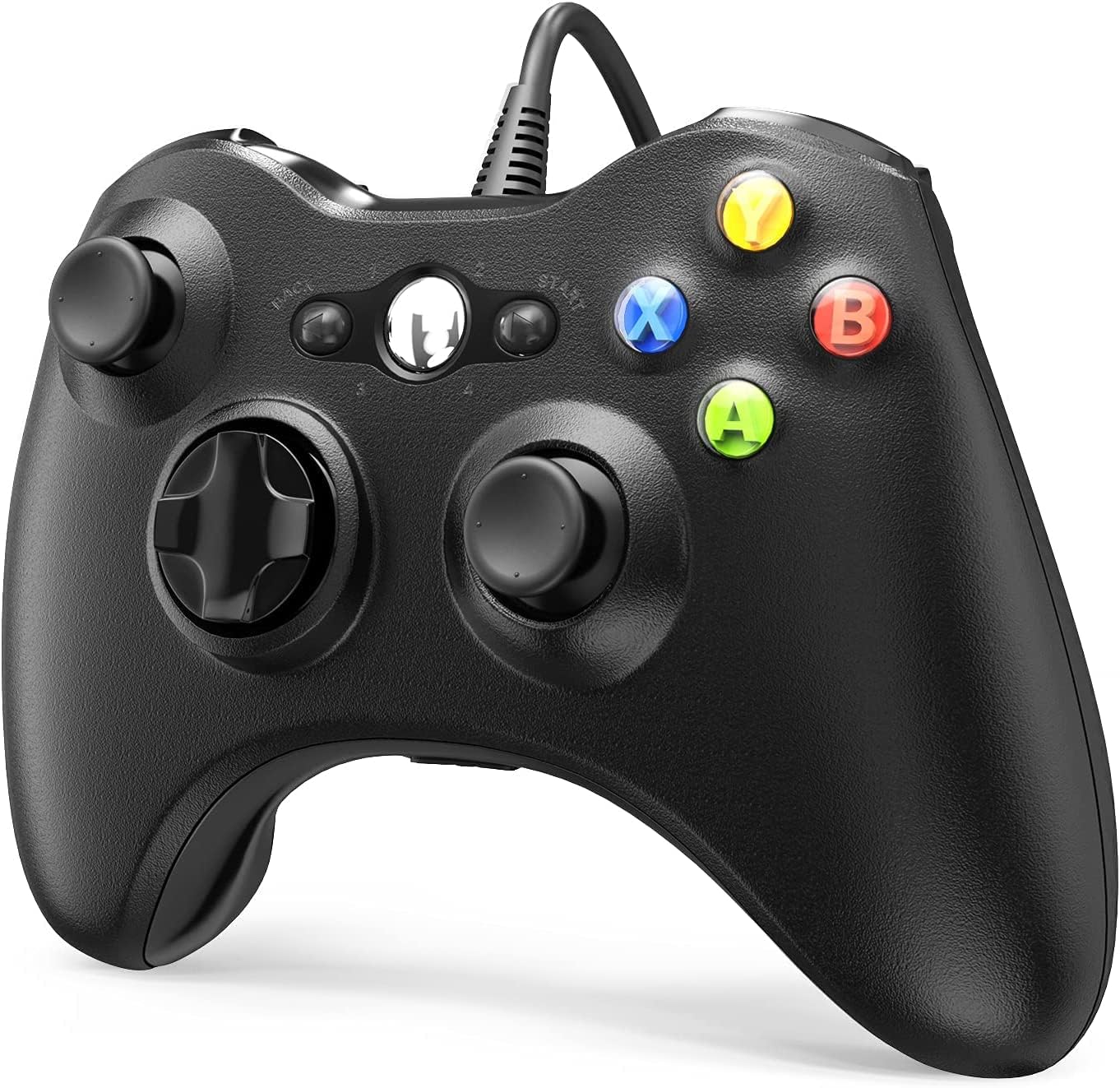 GET IN THE GAME Xbox 360 Wired Controller Gamepad Joystick with Dual Vibration Compatibile with Xbox 360/Xbox 360 Slim & Windows 7/8/10/11 etc - Black-image-41