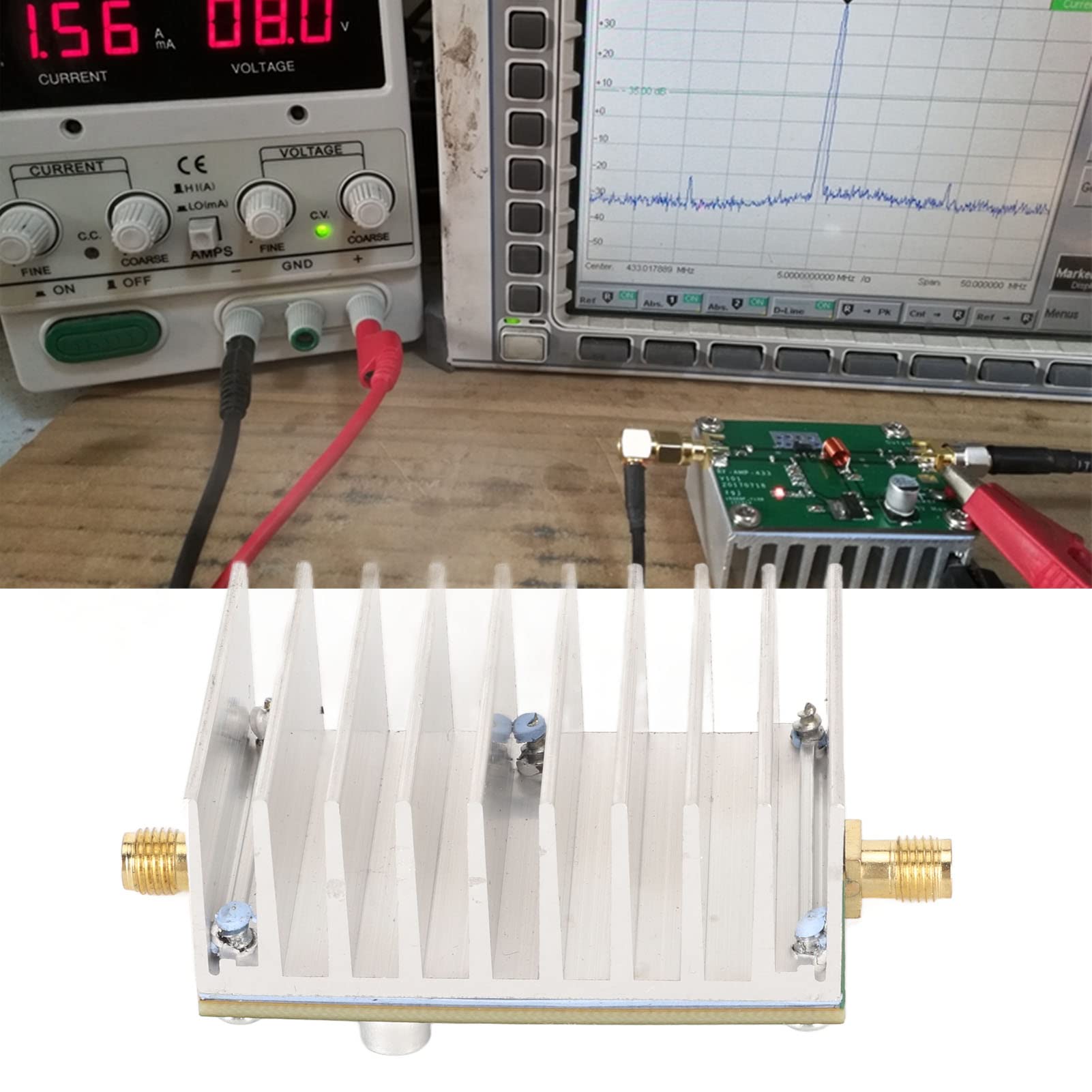 Płytka Wzmacniacza Mocy RF 433 MHz, Pasmo UHF 400-460 MHz Jednokierunkowy moduł Wzmacniacza Mocy do Transmisji Sygnału