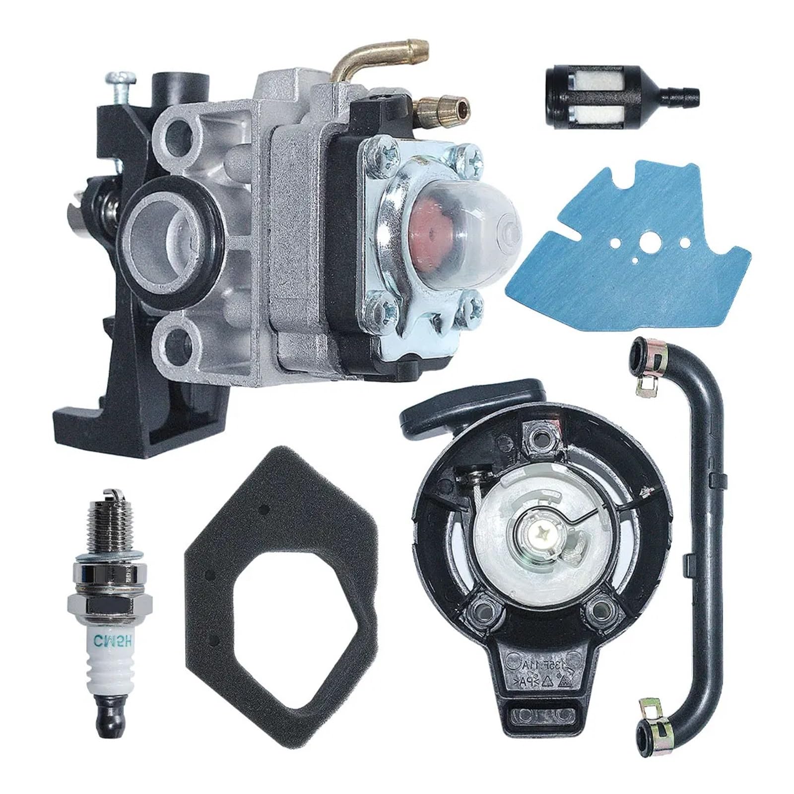Kit de Juntas for carburador, Arranque de Retroceso, Filtro de Combustible, Manguera de Aceite, Compatible con Motor de cortacésped GX25 GX 25 de 4 Tiempos, pequeño.