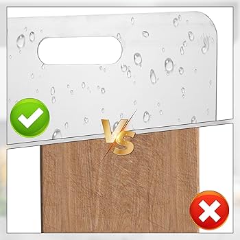 Tagliere In Acciaio Inox Titanio 39,7x27,5 Cm Doppio Lato Con Manico - Per Carne, Frutta, Verdura - Antimacchia - 5