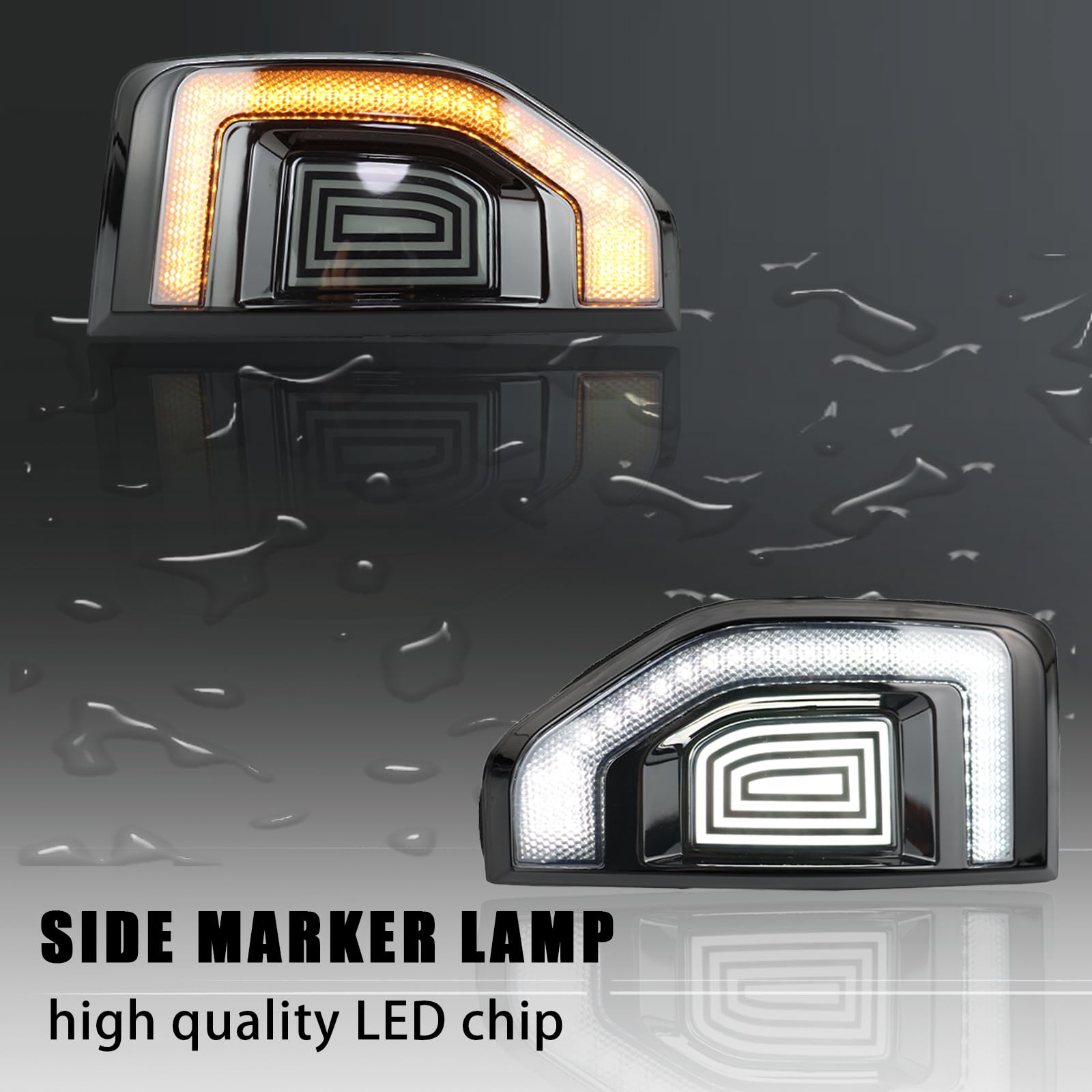 Amazon.com: ZDEERAOTO LED Front Side Marker Light DRL Amber