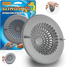 Slingshot Kitchen Sink Drain Strainer Cover Basket, Food Catcher and Stopper, Screen Filter, Dishwasher Safe, Silicone and Plastic, 1 Pack