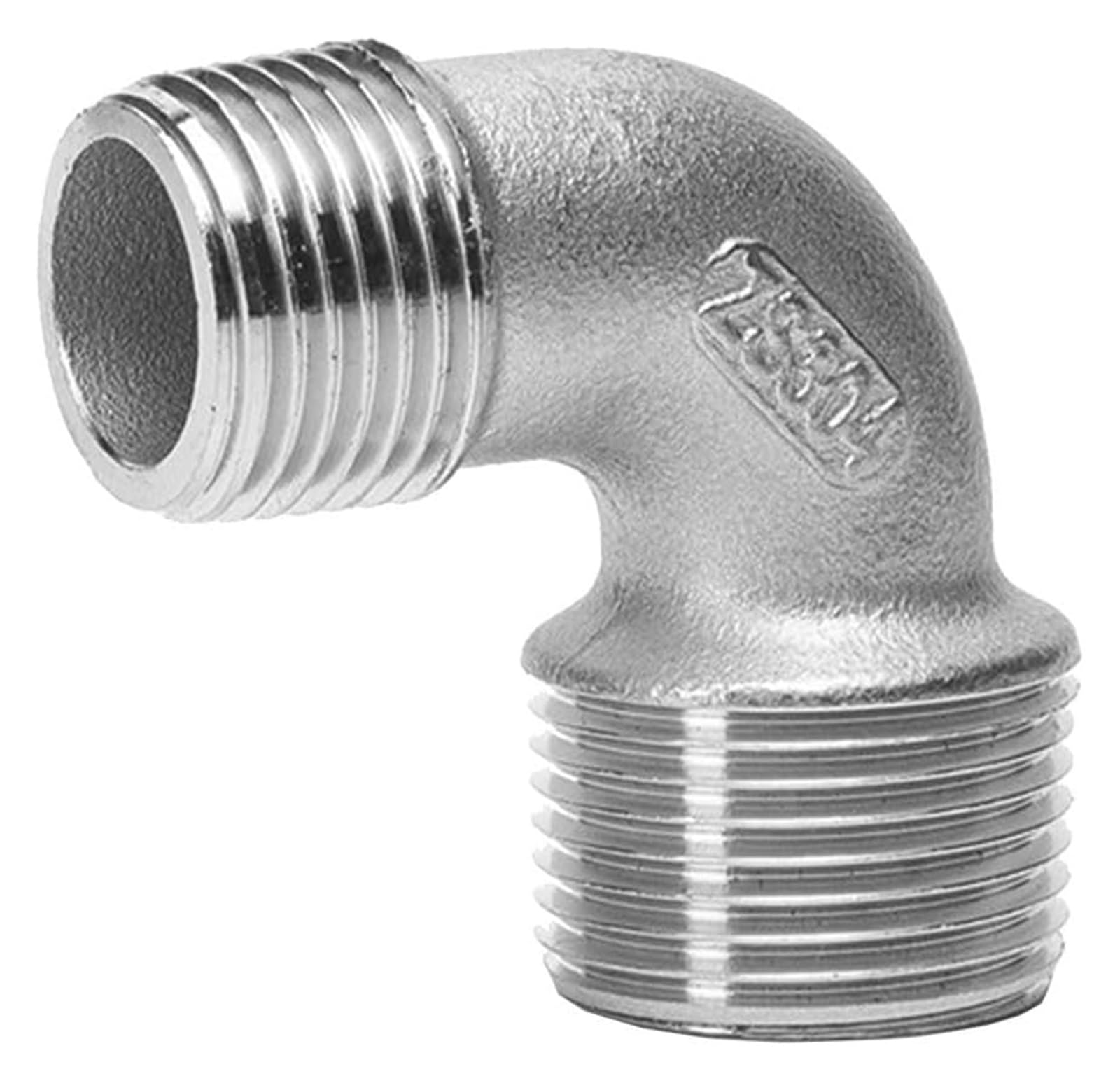 Accesorios de tubería de acero inoxidable fundido acero inoxidable, codo de acero inoxidable de 90°, DN10 x DN8 DN25 x DN20 macho x macho de 90 grados, conector de acople de codo 304 (Dn25 x 20)