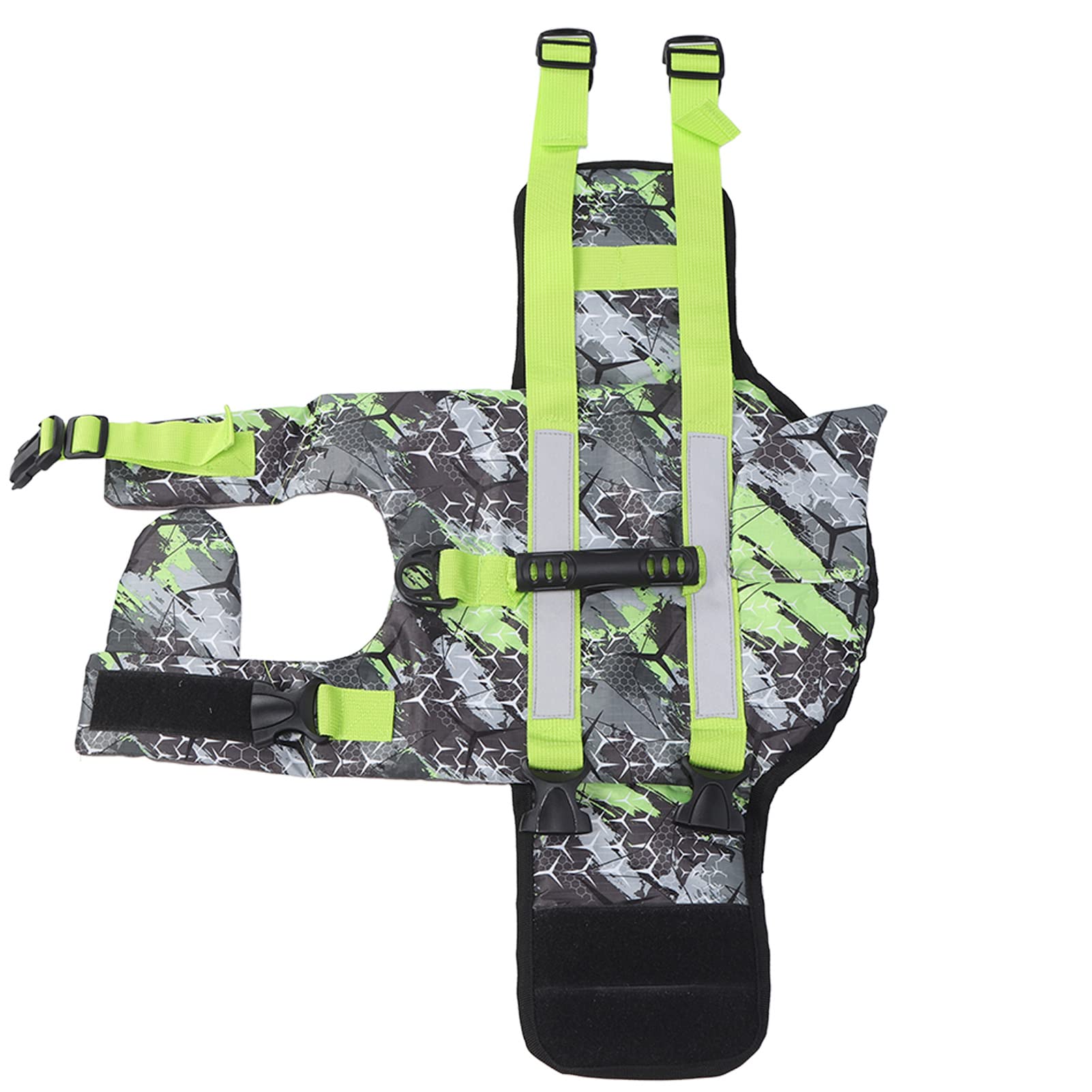 Gilet de Sauvetage pour Chien, Boucle à Dégagement Rapide, Gilet de Sauvetage Confortable pour Chien avec Anneau en D Durable et Sangle Réglable pour Le Surf (L)