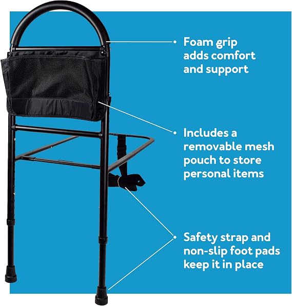Carex Adult Bed Rails for Elderly Assistance - Bed Hand Rails - Bed Safety Rails for Seniors - Adjustable to Fit Twin, Full, Queen and King Size Beds