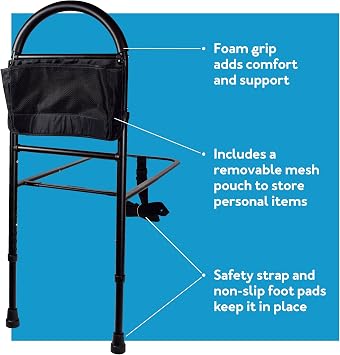 Carex Adult Bed Rails for Elderly Assistance - Bed Hand Rails - Bed Safety Rails for Seniors - Adjustable to Fit Twin, Full, Queen and King Size Beds