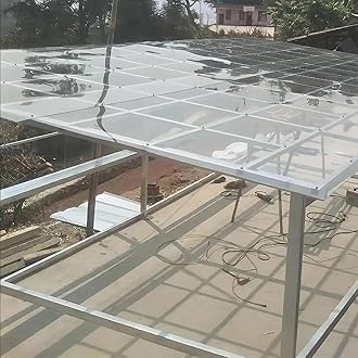 Polycarbonate Greenhouse Sheets,Plastic Roof Panel,Clear Acrylic Plastic Sheet,for Outdoor Canopy Carport Cold Frame Replacement Shed Panel,Weather-Resistant and Transparent (1.22x15m)
