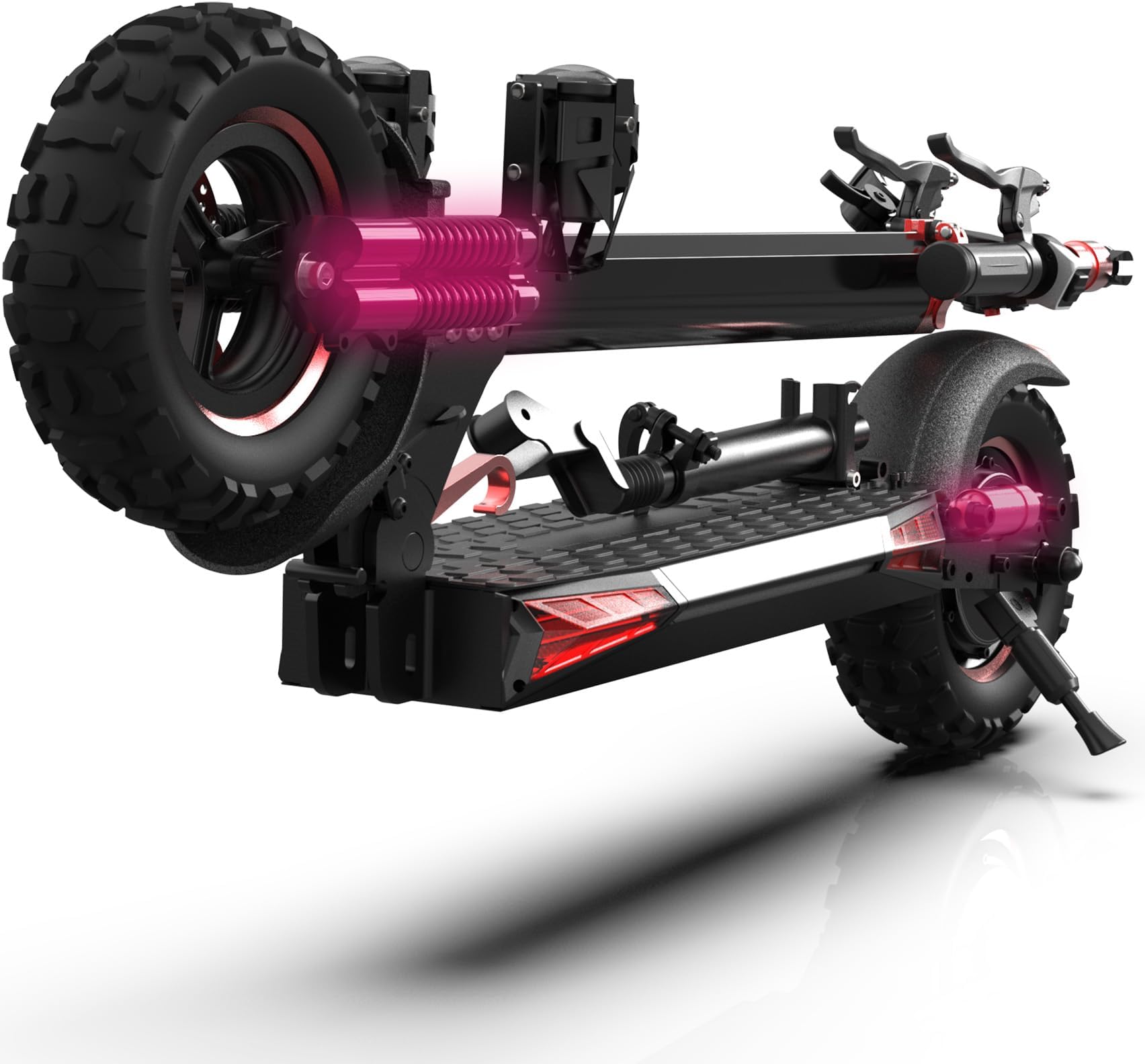 Off Road Electric Scooter Adults, 1200/1600W Motor, 48V 18/21AH Battery, 11" All-Terrain Tires, Heavy Duty E-Scooter with Dual Suspension with Seat