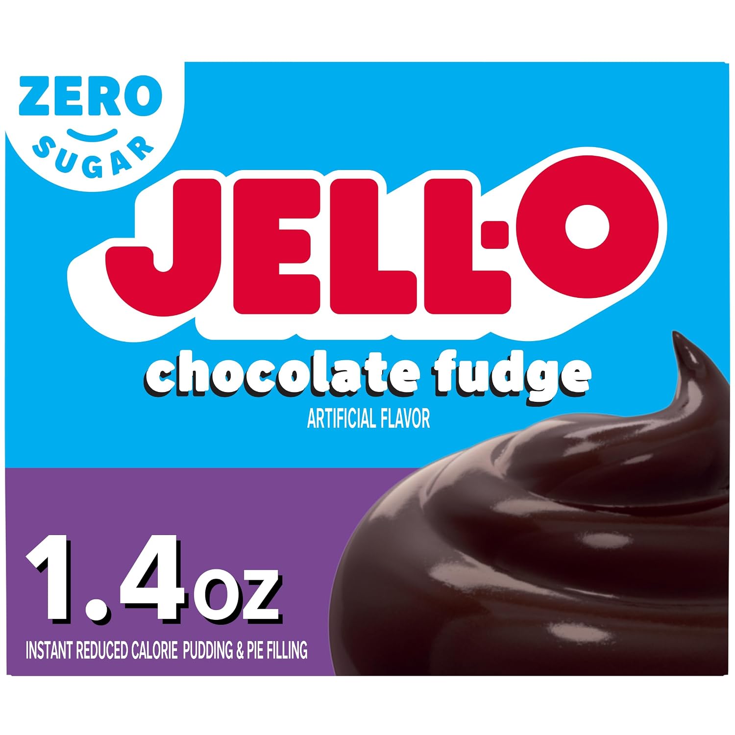 Jell-O Chocolate Fudge Sugar Free & Fat Free Instant Pudding & Pie Filling Mix (1.4 oz Box) Pack of 24