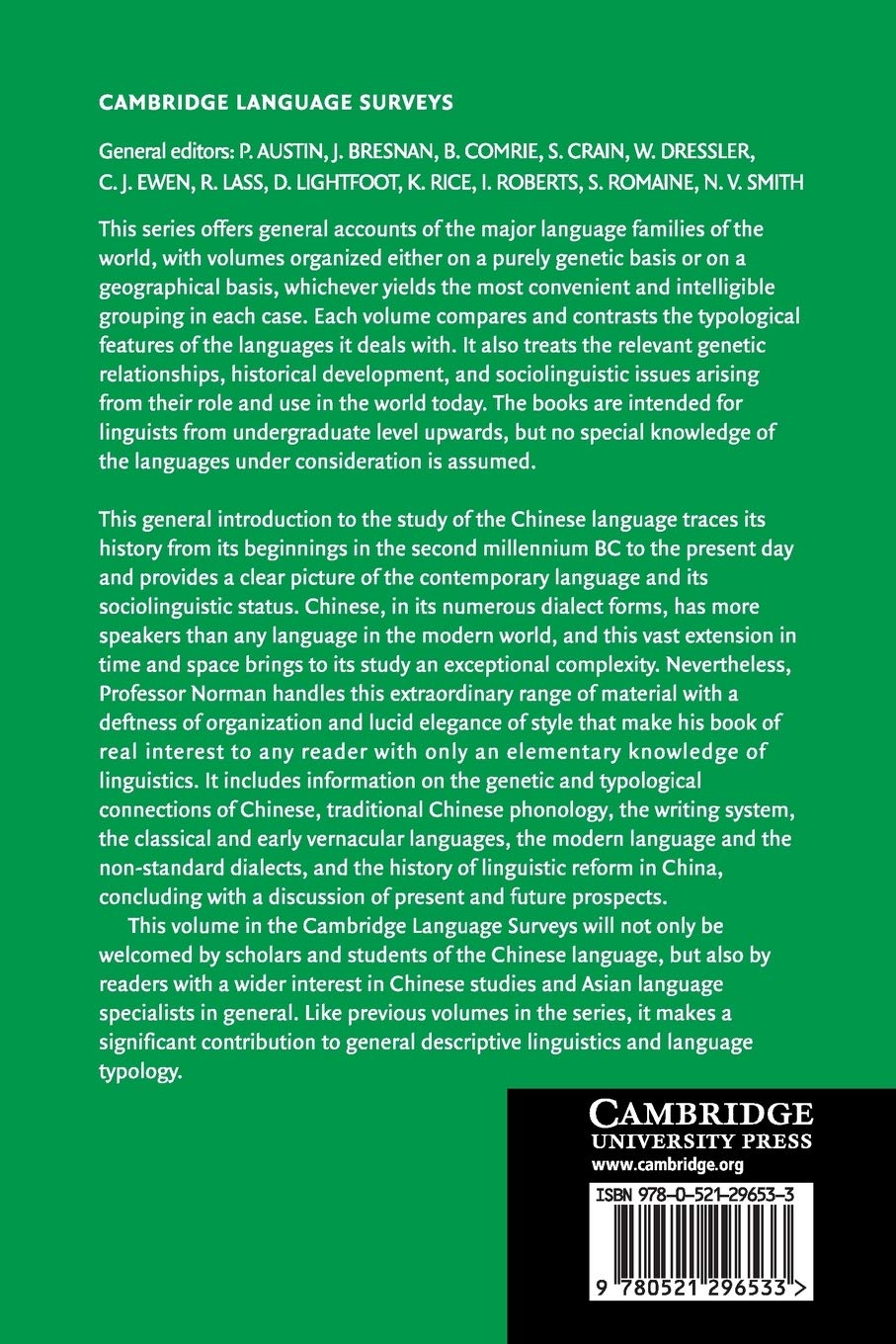 Chinese (Cambridge Language Surveys)
