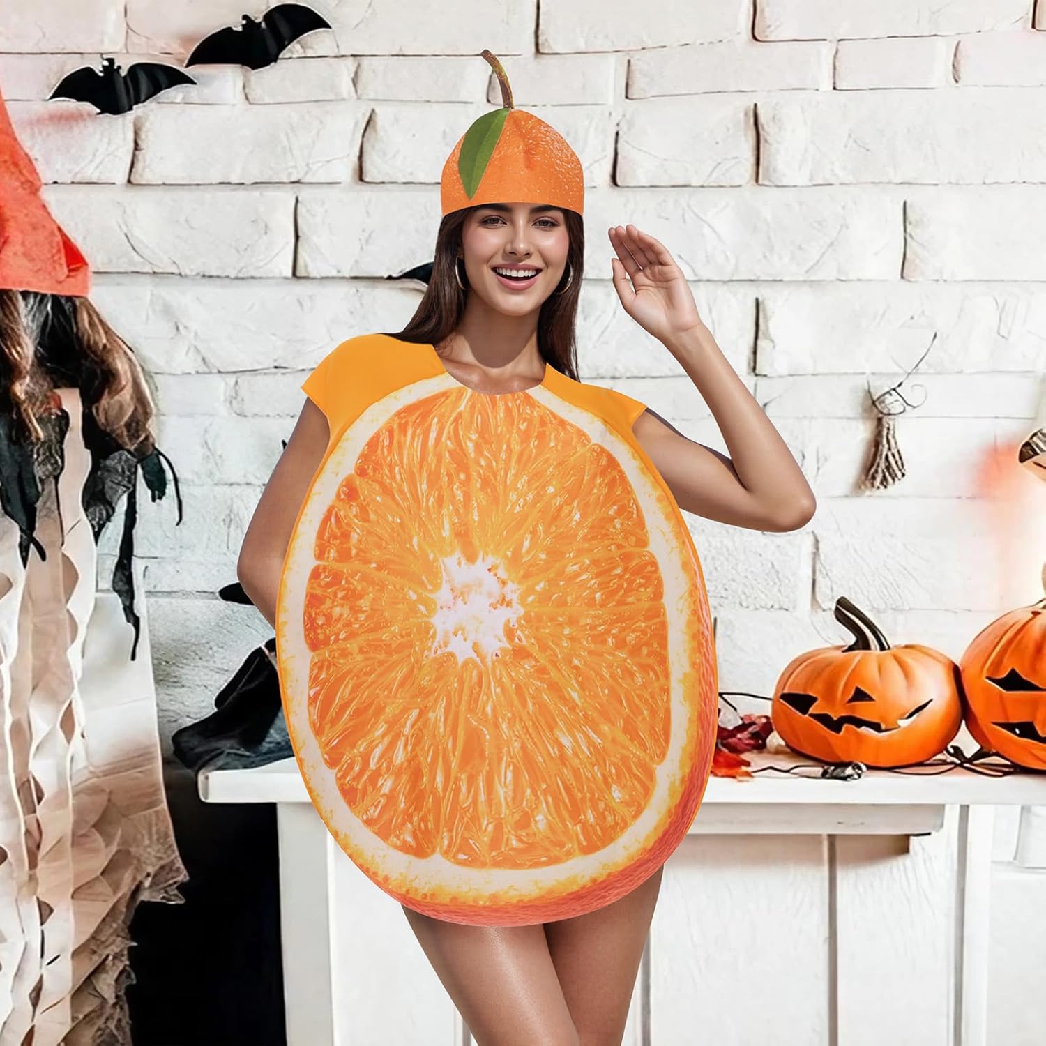 Grape Costume, Sleeveless Vest with Hat Fruit Halloween Cosplay Costume for Women Men - Image 2