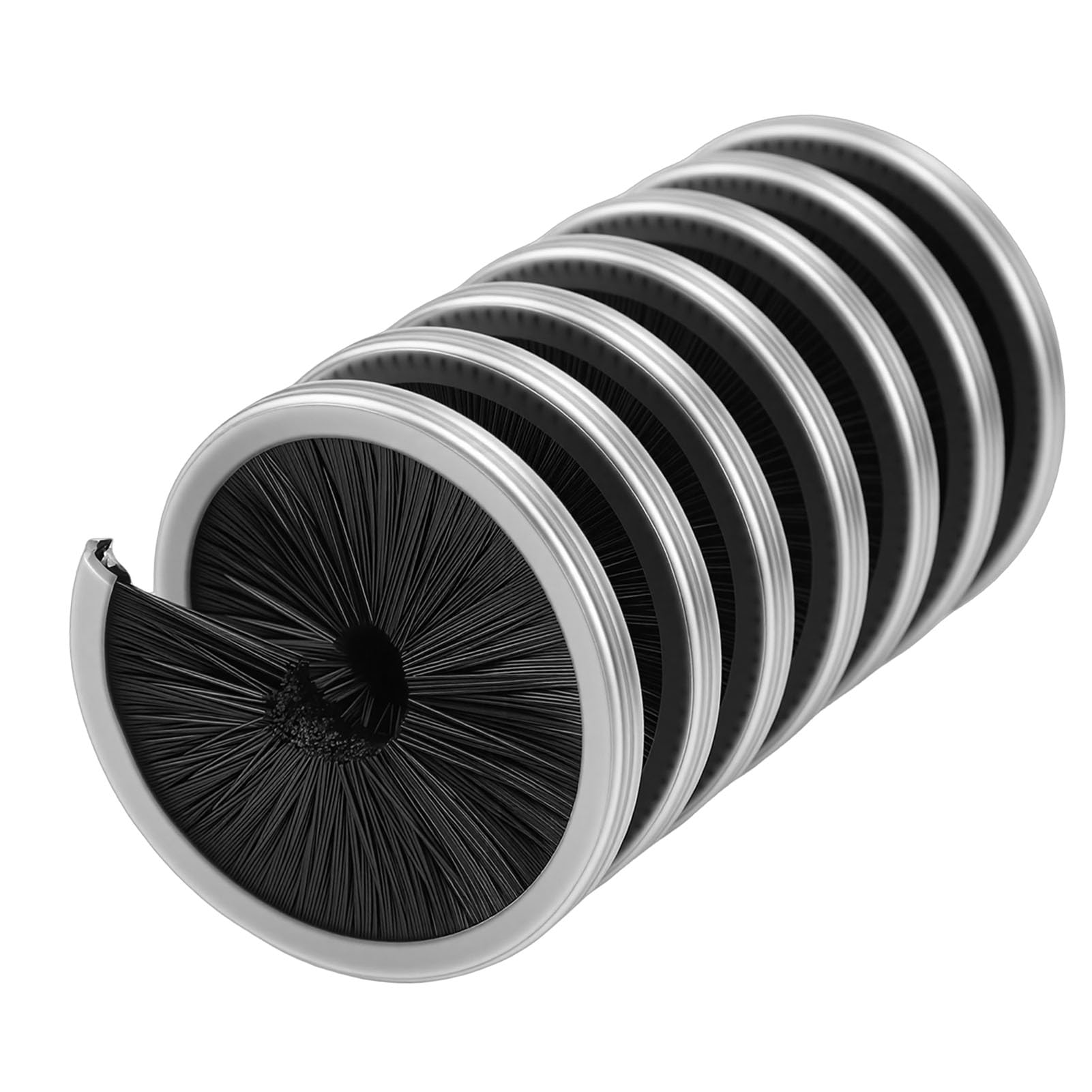 Fafeicy Seilreinigungsbürste, Edelstahl-Spiralschnurbürste, 360-Grad-Rundum-Nylon für Kletterseilausrüstung, Wäscheleine