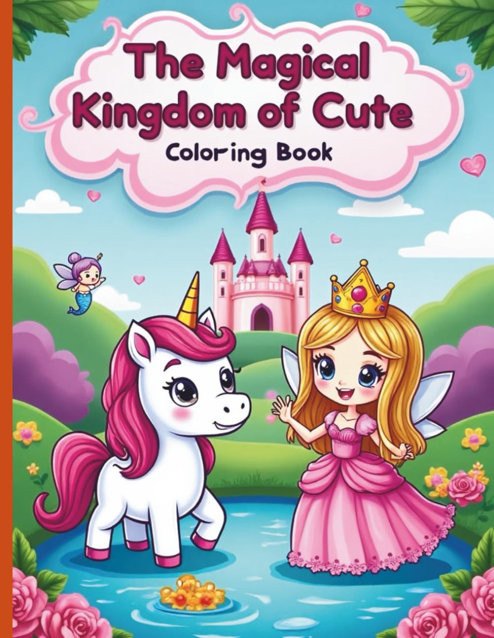 The Magical Kingdom of Cute Coloring book: A Princess, Unicorn, Fairy & Mermaid Coloring Book