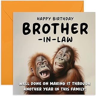 Funny Birthday Card for Brother in Law - 'Nothing You Can Do About It' Chimp Birthday Card for Him - Hilarious Birthday Card for Brother-in-law - Gift for Him - Blank Inside