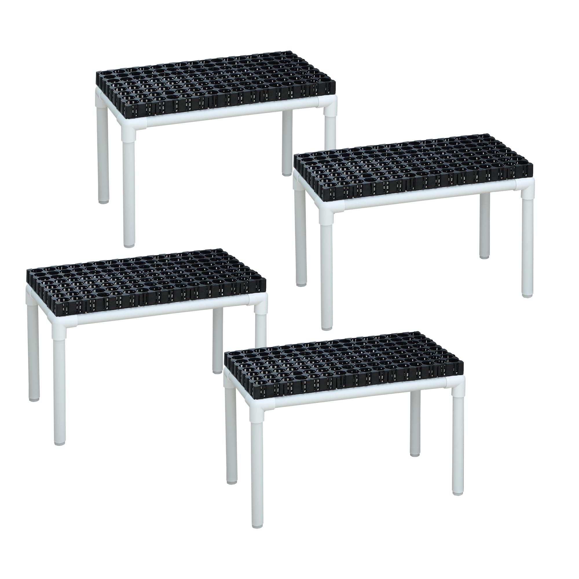 UPVC Heavy Duty Water Resistant Rust and Corrosion Free Plant Stand for Home Balcony Terrace and Outdoor Gardening Supports Grow Bags Flower Pots and Vegetable Plants with Lifetime Durability - 1 Stage (4)-image-23