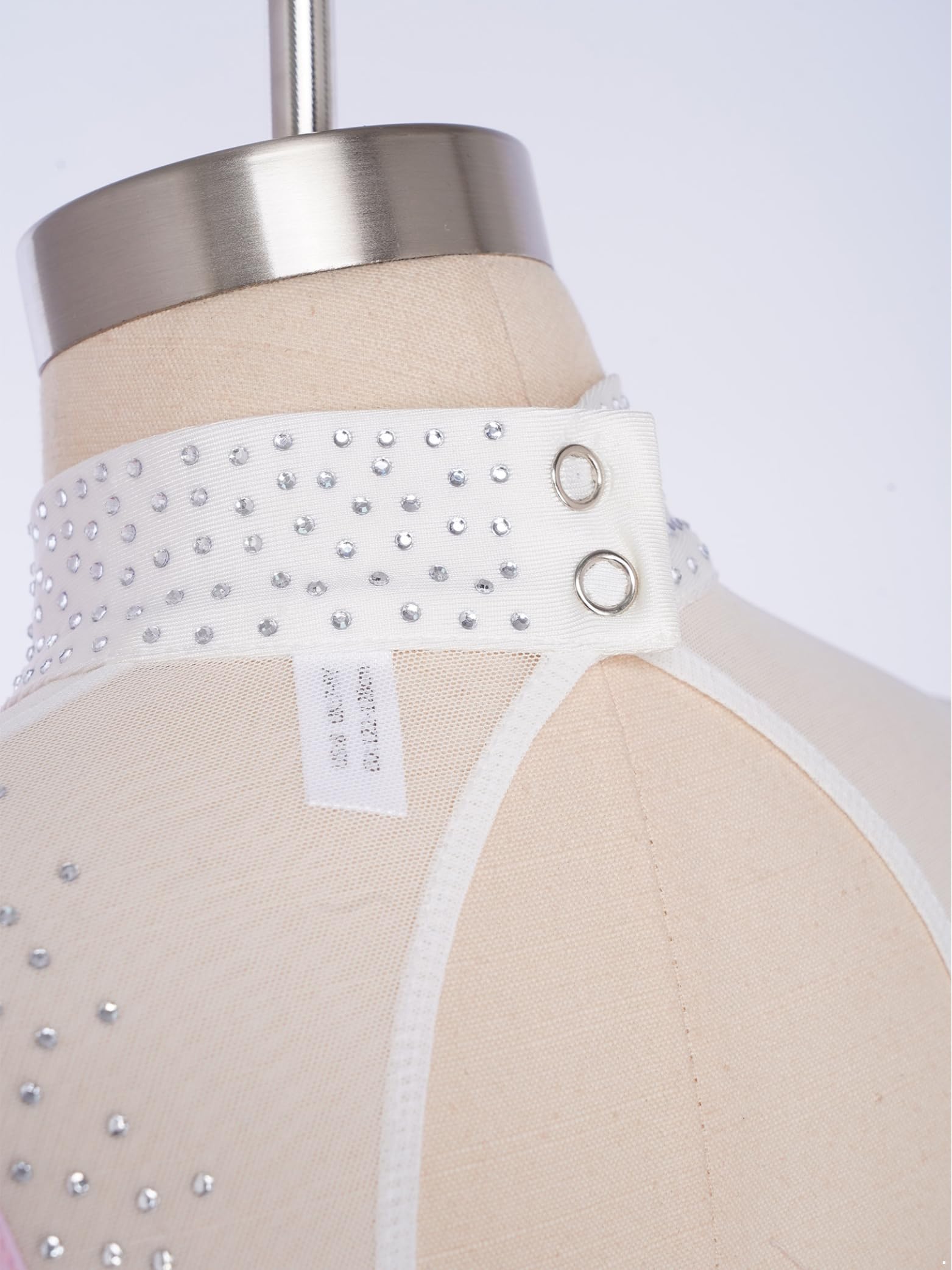 Vestito Pattinaggio Artistico Ragazza Strass Fiore Body Ginnastica Manica Lunga Leotard Balletto Danza