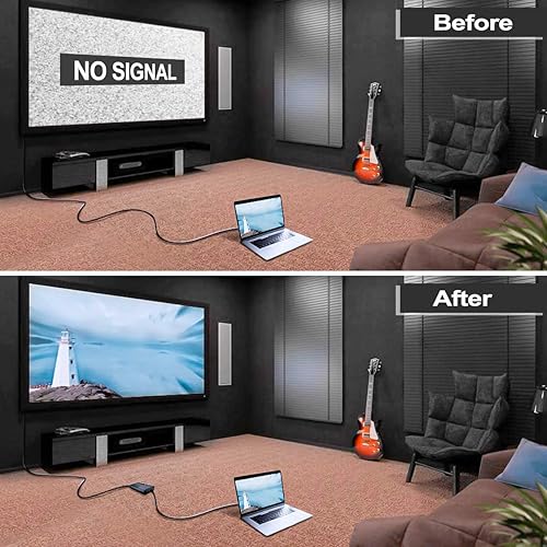 Miniatura 4 de Amplificador de señal 4K2K 1080P 3D, repetidor amplificador de señal JerGO HDMI 2.0, aumento de hasta 200 pies, distancia de transmisión de 18 Gbps