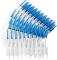 Vista 2 de 200 cepillos interdentales de silicona de doble extremo, palillo de dientes de doble extremo, selección de hilo dental con cerdas de silicona