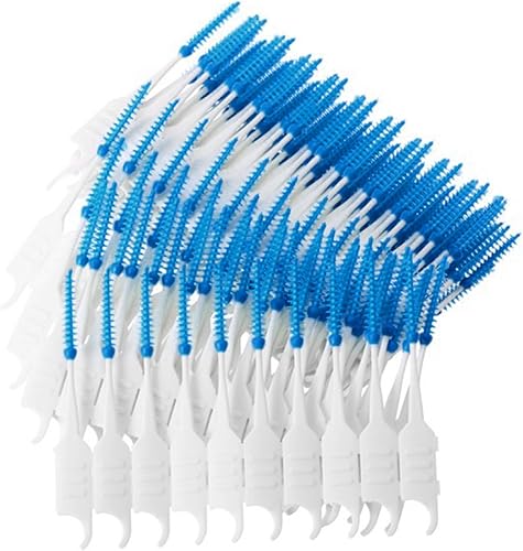 Miniatura 5 de 400 cepillos interdentales de silicona de doble punta palillo de dientes de doble punta con cerdas de silicona cepillos dentales desechables entre