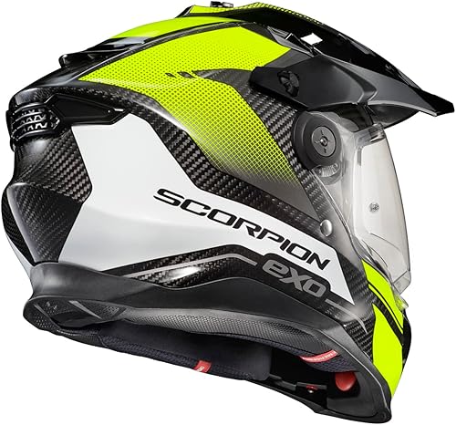 Miniatura 4 de ScorpionEXO XT9000 Casco de motocicleta de aventura de fibra de carbono de cara completa con Pinlock Ready Shield Bluetooth bolsillos para altavoces