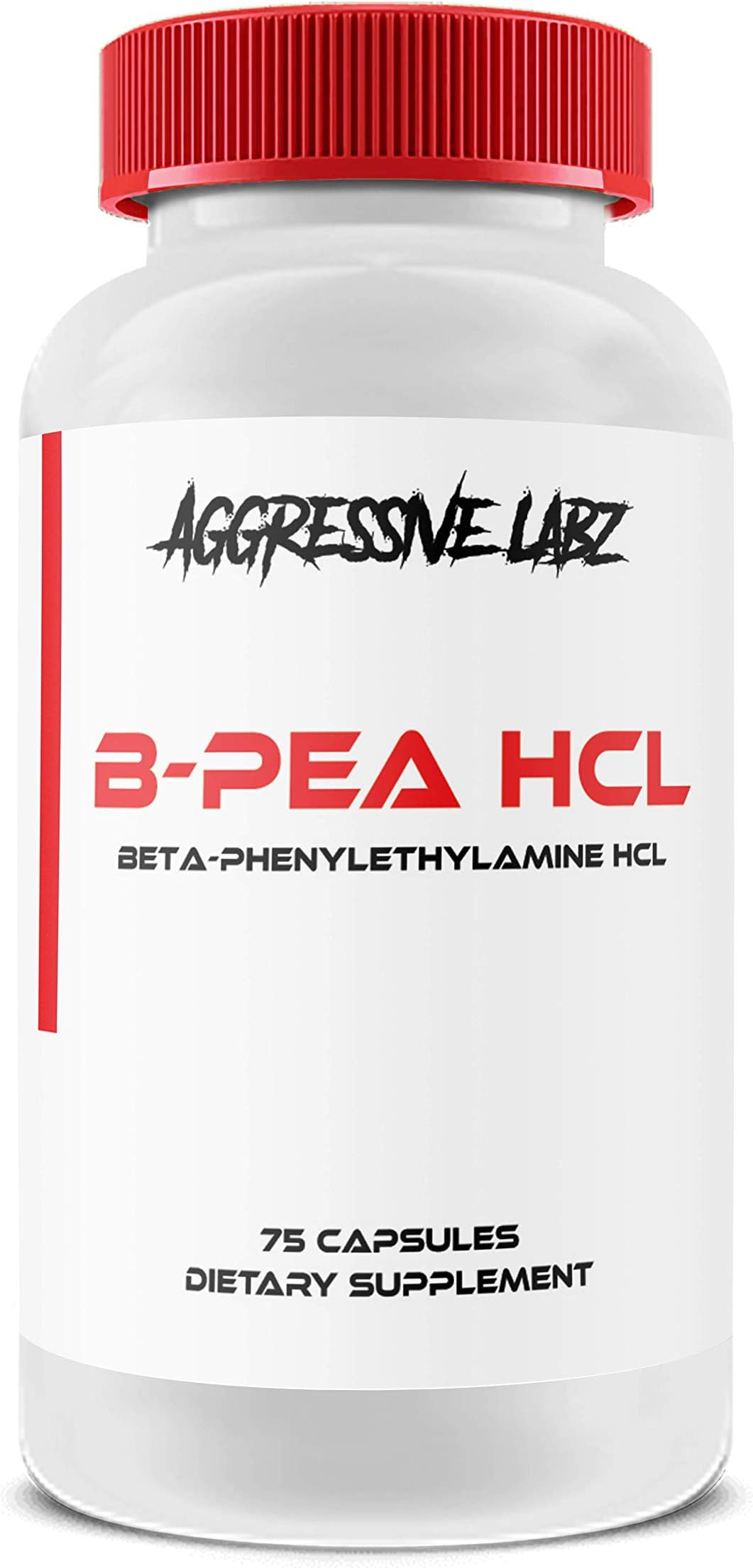 Aggressive Labz Beta-Phenylethylamine HCL Capsules (B-Pea HCL) - Nootropic Supplement for Focus, Energy and Mood - 75 Capsules