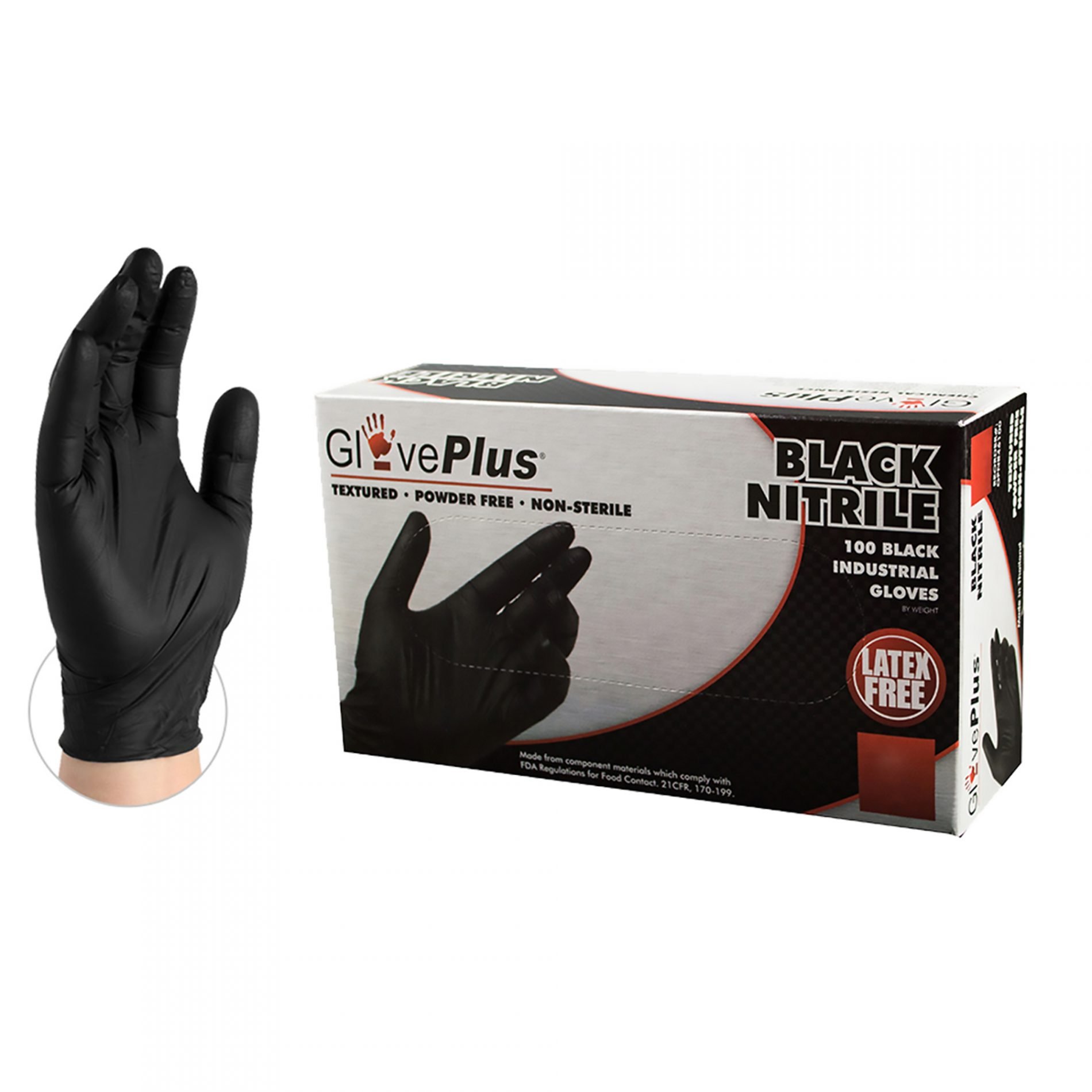 Gloveplus Blk Pf Sm