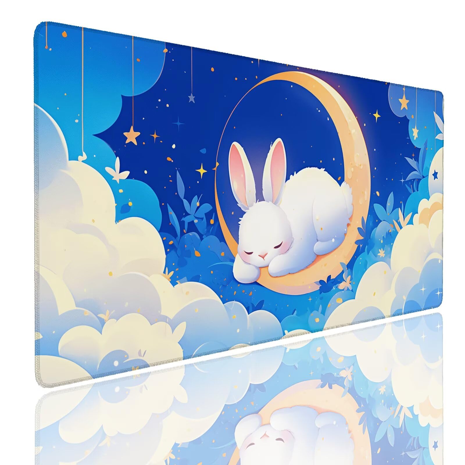Alfombrilla de Ratón 1400x600x4mm Alfombrilla Ratón XXL Gaming Tapete Protector Escritorio Impermeable Antideslizante, Mousepad Grande Desk Mat, Tapete Rato, Mouse Pad Alfombra Raton Gaming Moon (5)