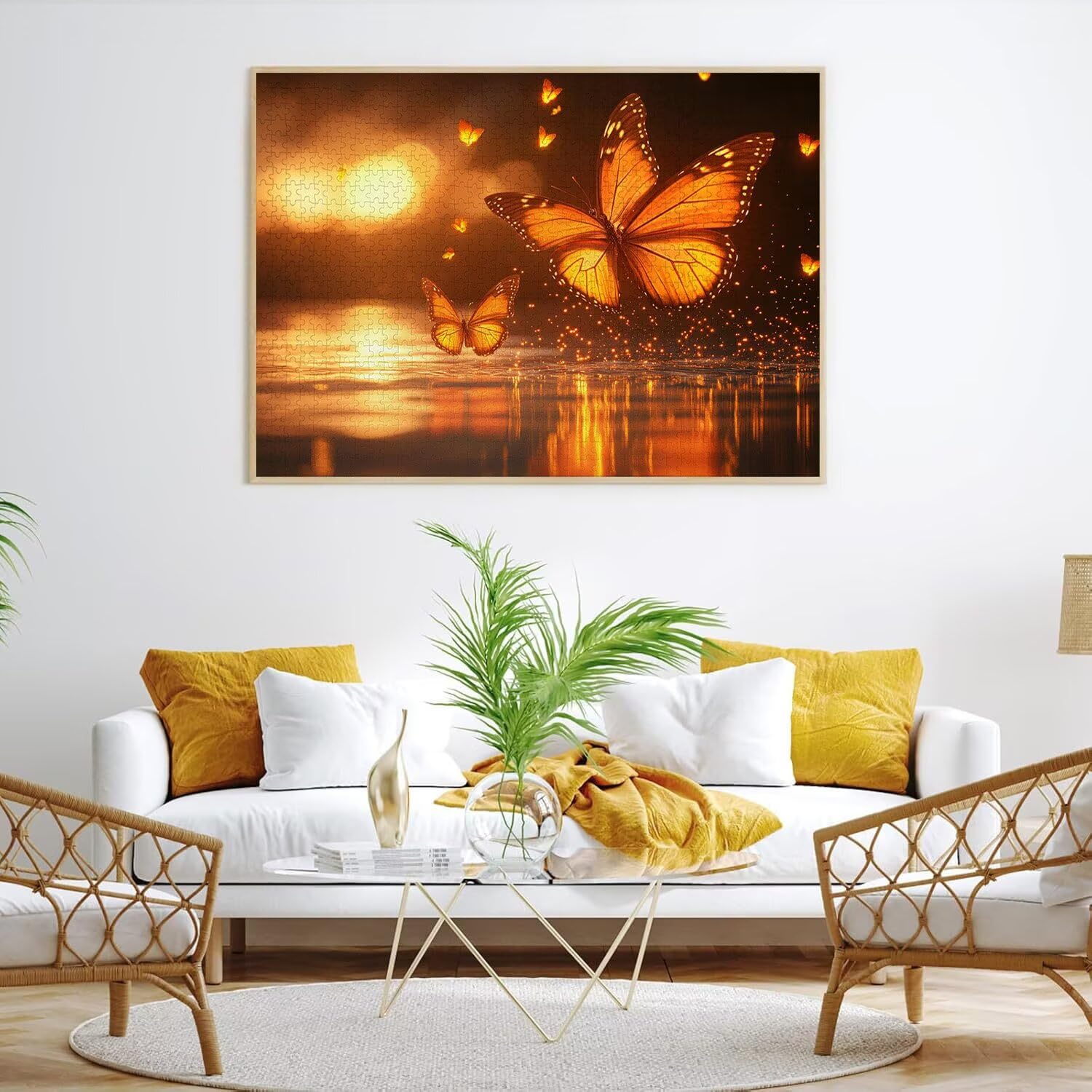 Puzzle 4000 Pieces Coucher de Soleil Puzzle Adulte 141x87cm Papillons n-441