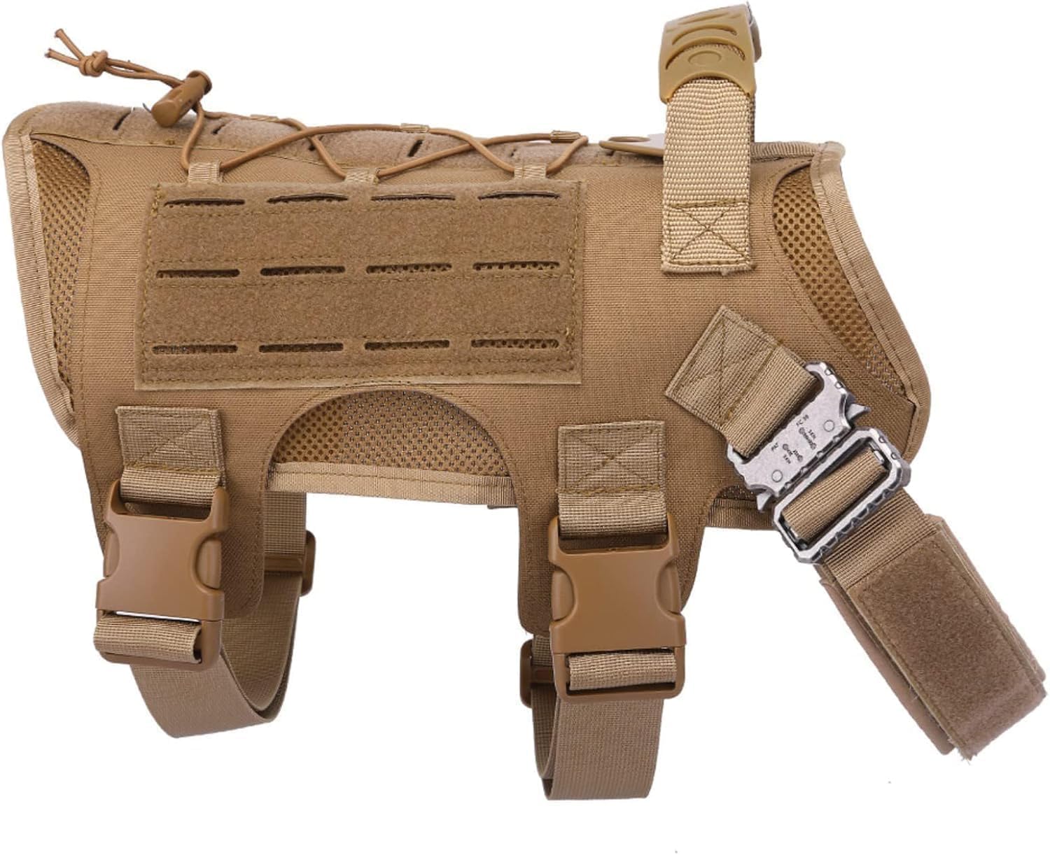 Joyzzz Dog Harness, Adjustable No-Pull Pet Vest with 4X Metal Buckles and Pouch, Comfortable Service Dog Harness for Small Medium Large Dogs, Perfect for Training and Daily Walks (M)