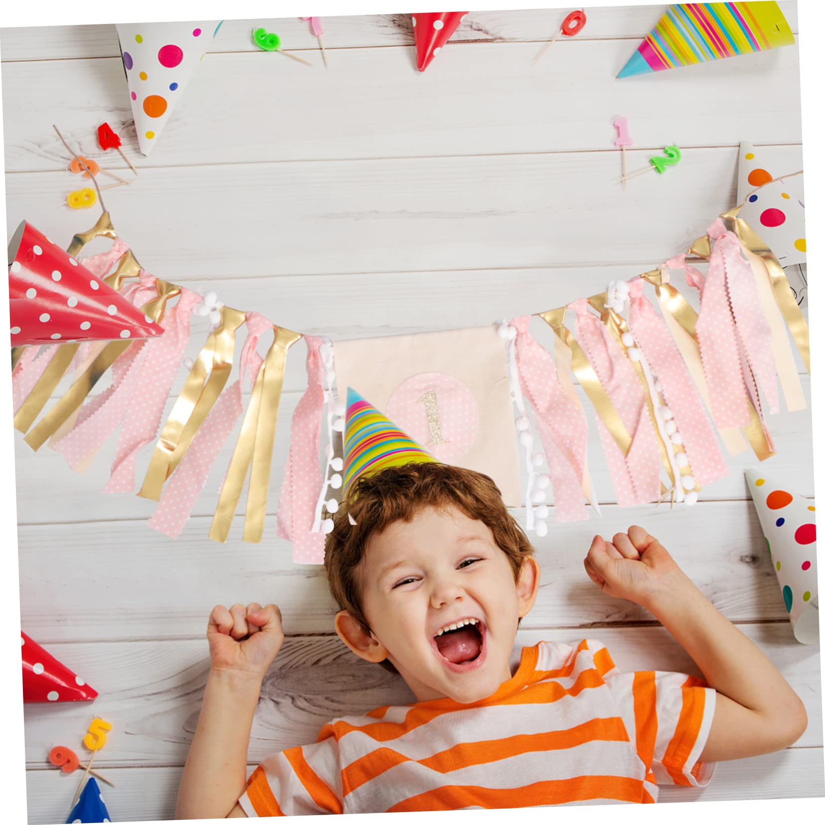 VICASKY 3piezas Banderín De Cumpleaños Para Sillas De Comedor Decoración Creativa De Fiesta Para Niñas Para Celebraciones Casa o Jardín Diseño Chic