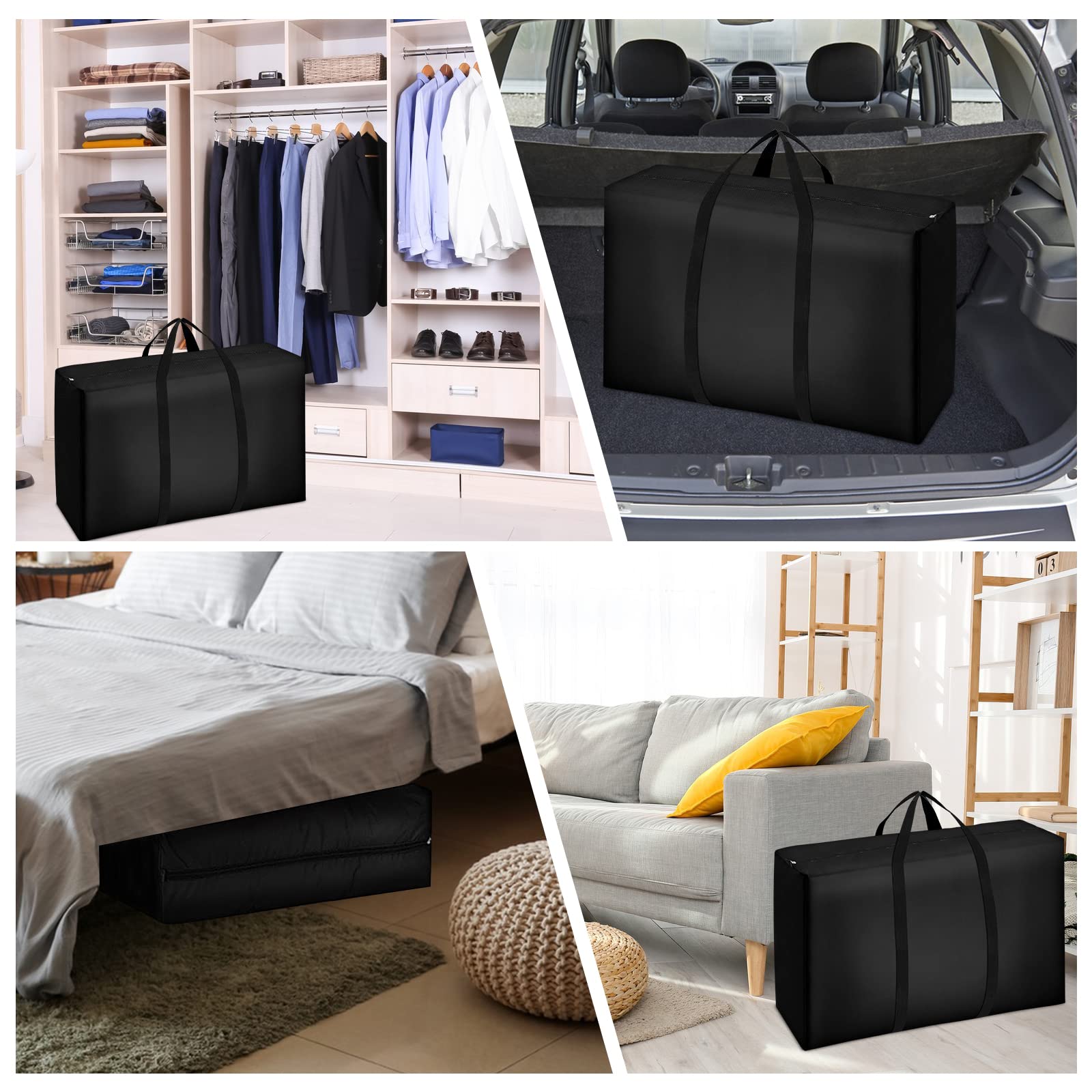 Chstarina 2pcs Sacs De Rangement 105L - Organiseurs Impermeables Pour Déménagement Et Literie