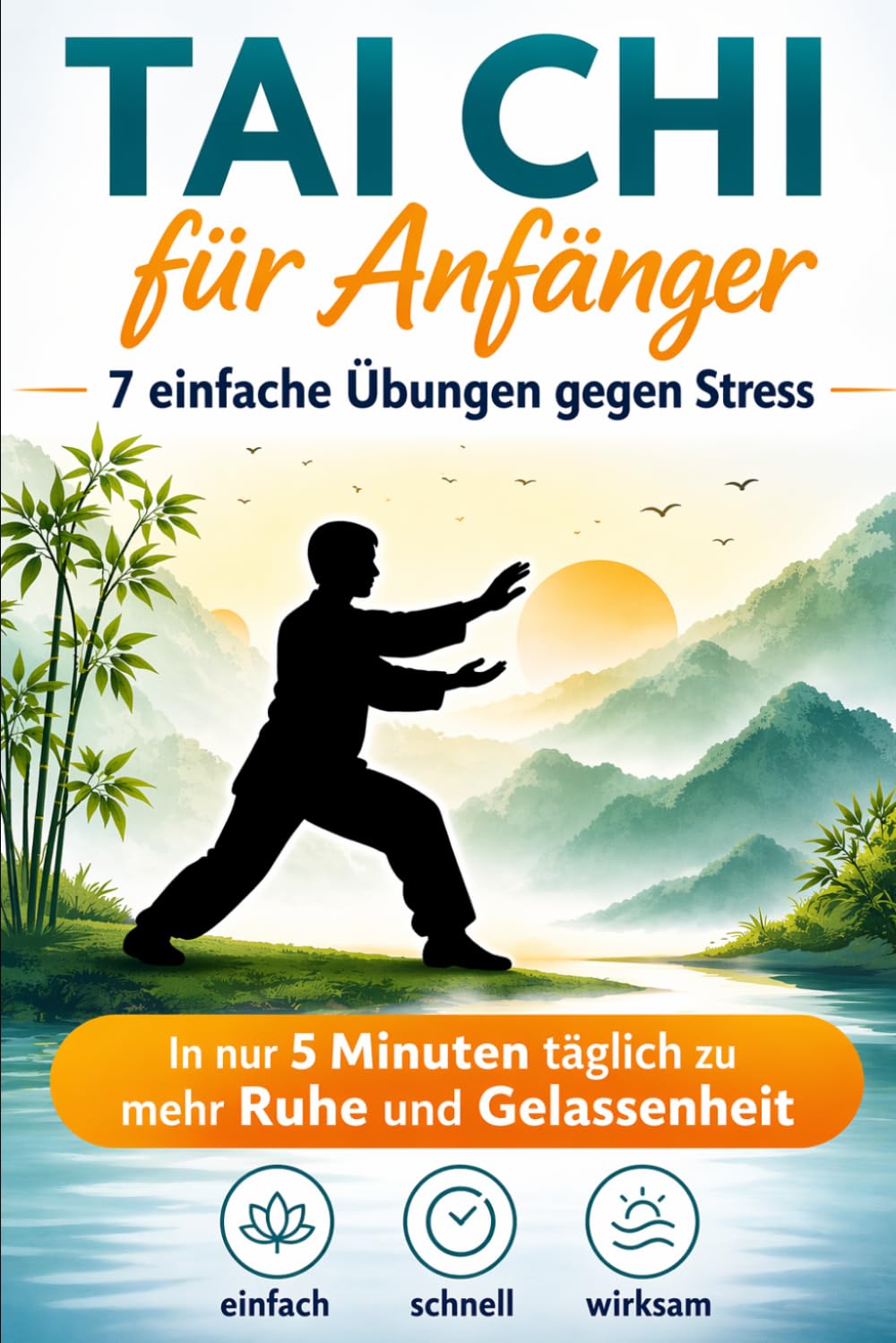 Tai Chi für Anfänger: 7 einfache Übungen gegen Stress: In nur 5 Minuten täglich zu mehr Ruhe und Gelassenheit