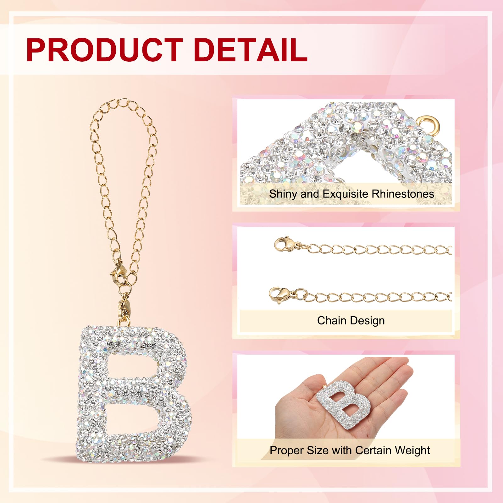 PATIKIL Letter Bag Charm - Image 3