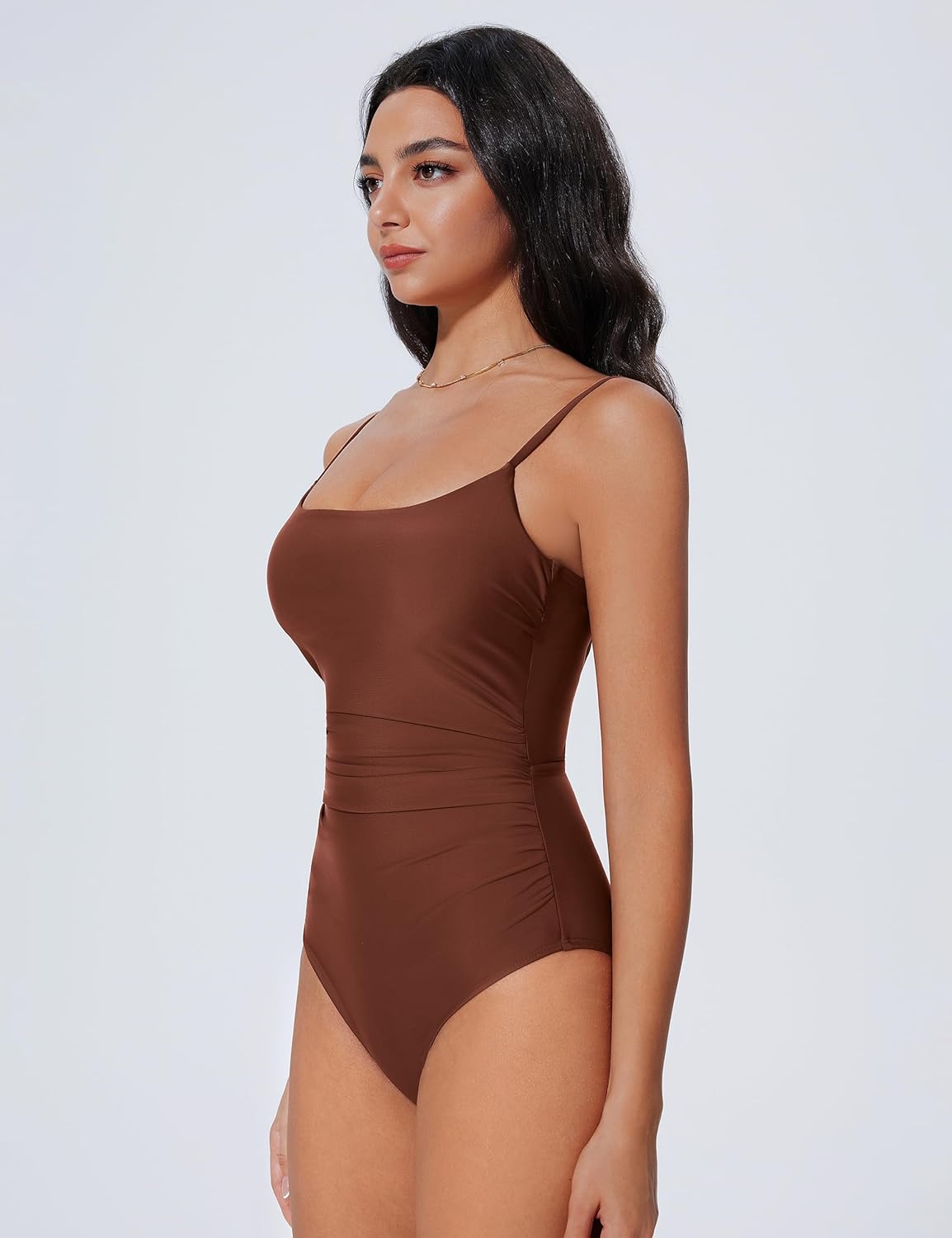 SUUKSESS Women One Piece Tummy Control Swimsuit Crisscross Backless Bathing Suit - Image 5