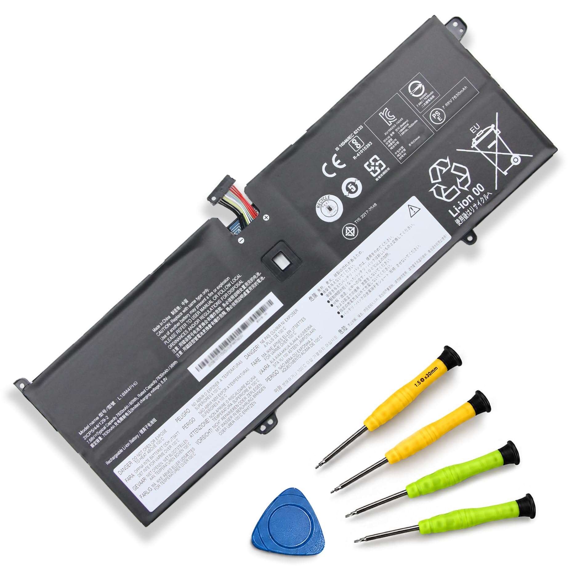 L18M4PH0 Laptop Battery Replacement for Lenovo IdeaPad Yoga C940-14IIL Series Notebook 5B10T11585 5B10W67374 L18C4PH0 5B10W67180 5B10T11586 Black 7.68V 60Wh 7820mAh