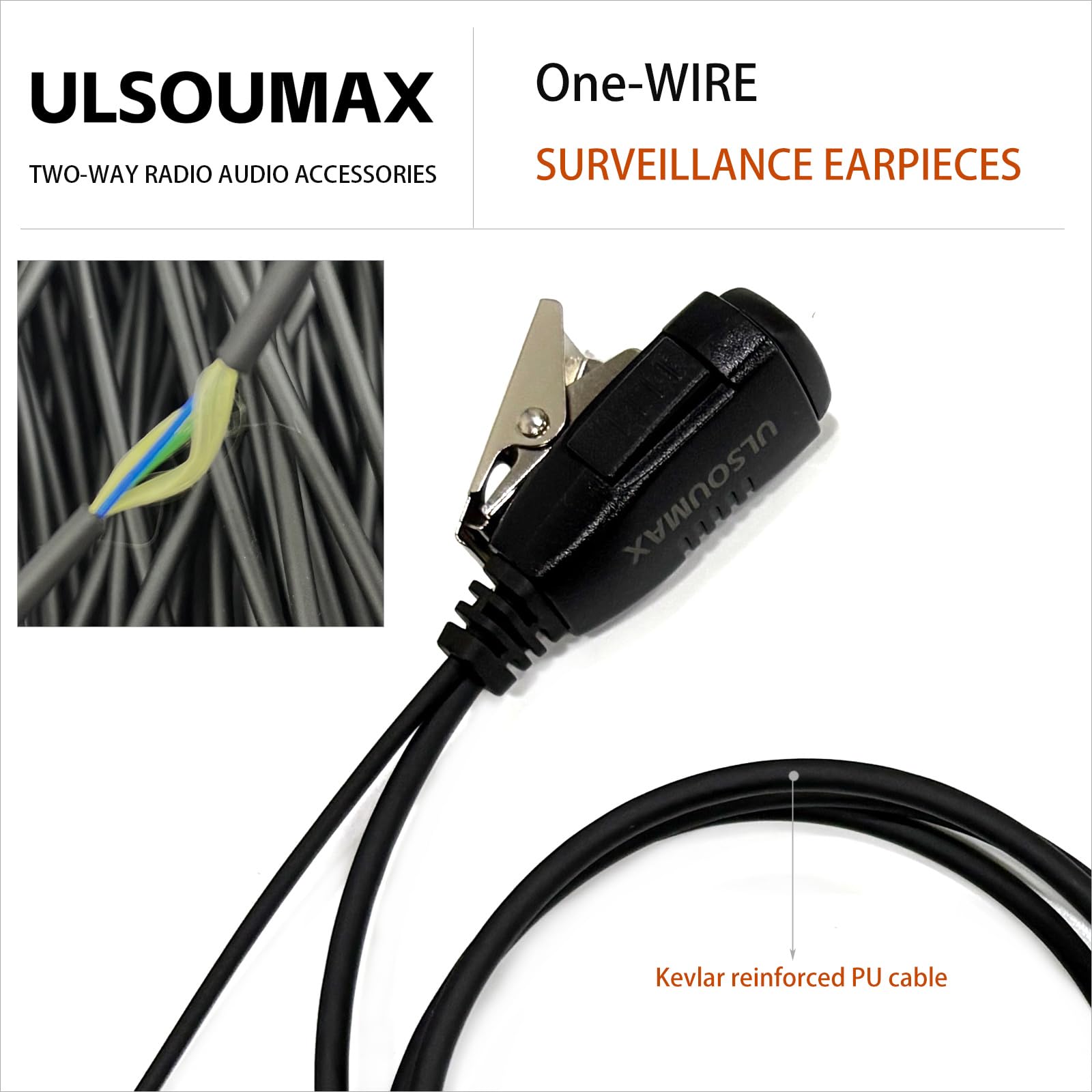 Air Acoustic Tube Auricolari Compatibile con Motorola DP2400 DP2400e DP3441e XPR3300e XPR3500 MTP3150 XiR P6600i Radio, Cuffia Acustica Auricolare con pulsante PTT Mic