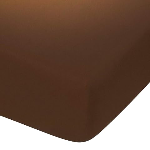 NTBAY Microfiber Crib Fitted Sheet, 28 x 52, Brown — $8.99 (40% off)