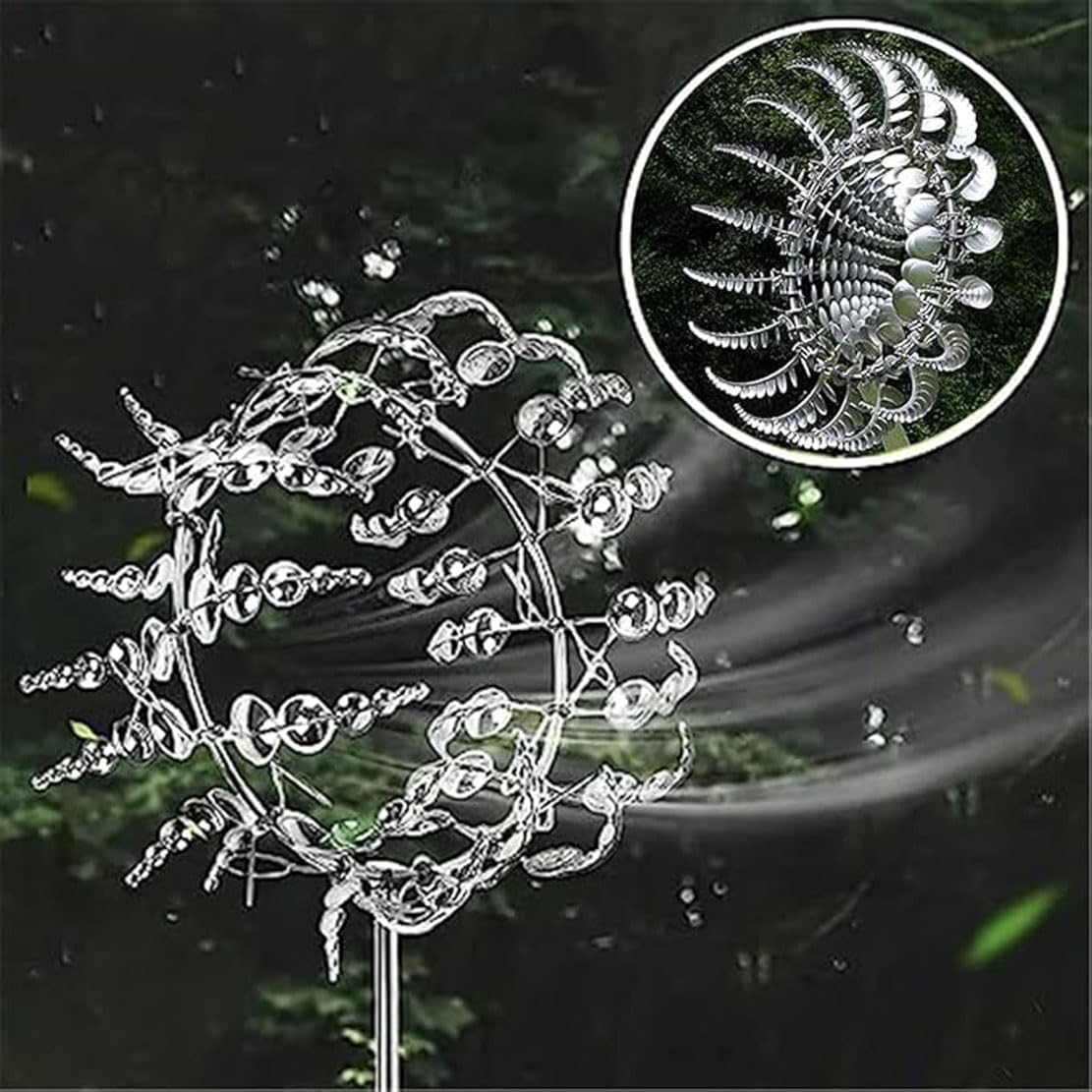 3D único Y Mágico Molino De Viento De Metal Spin, Wind Spinners para Jardín, Molino De Viento Wind Spinner, Escultura De Viento Spinner, Wind Spinners Estacas Adornos para Patio (Motobike)