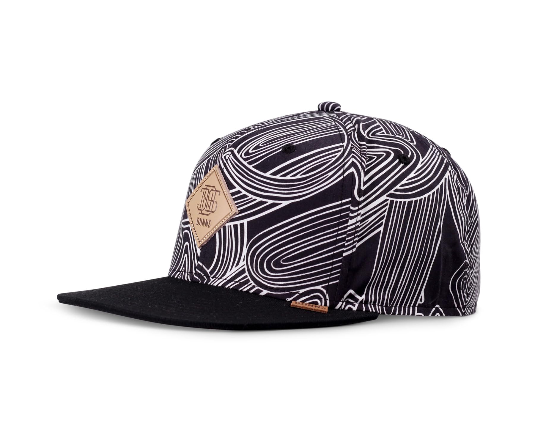 Djinns - MA Pattern (Black) - Snapback Baseball Cap Hat Cap Hat Caps, black, One Size