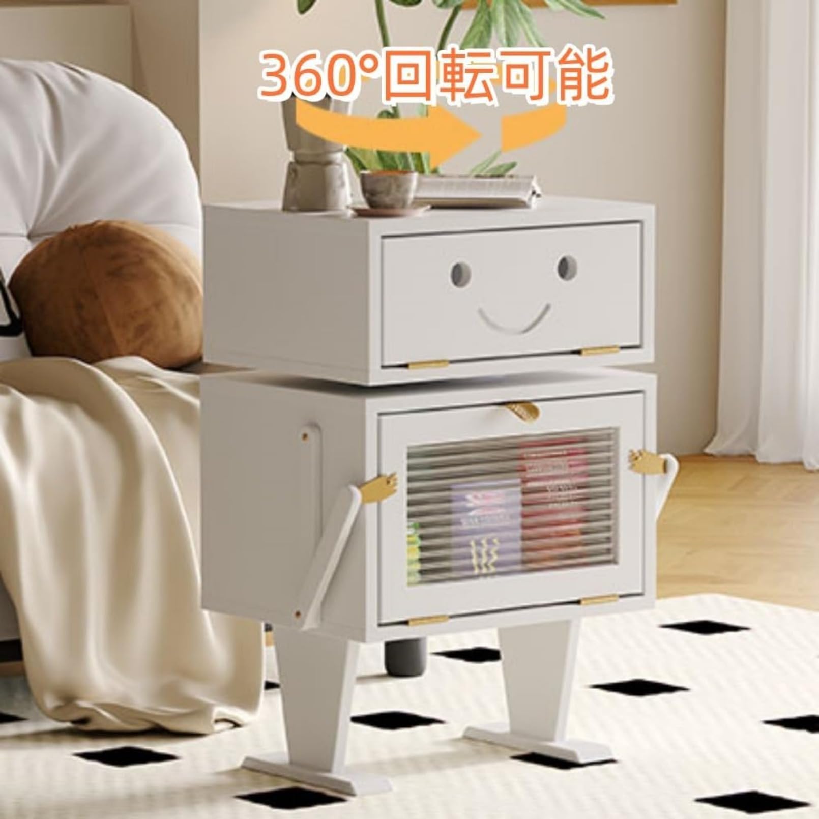 Amazon.co.jp: otoye サイドボード 木製 収納家具 コンパクト 扉付き 