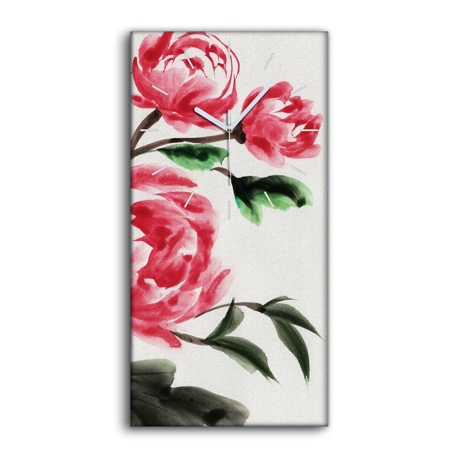 Horloge sur toile de qualité supérieure fleur chinoise 30x60