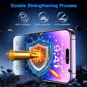 Uyiton Anti-Blue Light for iPhone 14 Pro Max Screen Protector