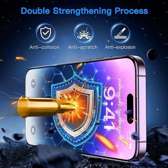 Uyiton Anti-Blue Light for iPhone 14 Pro Max Screen Protector