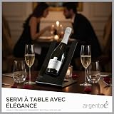 argentoè Gelette Wine Cooler - Bottle Cooler and Thermal Bottle Holder for the Table - Champagne Cooler & Champagne Cooler Without Ice - Design Made in Italy (Black) - 5
